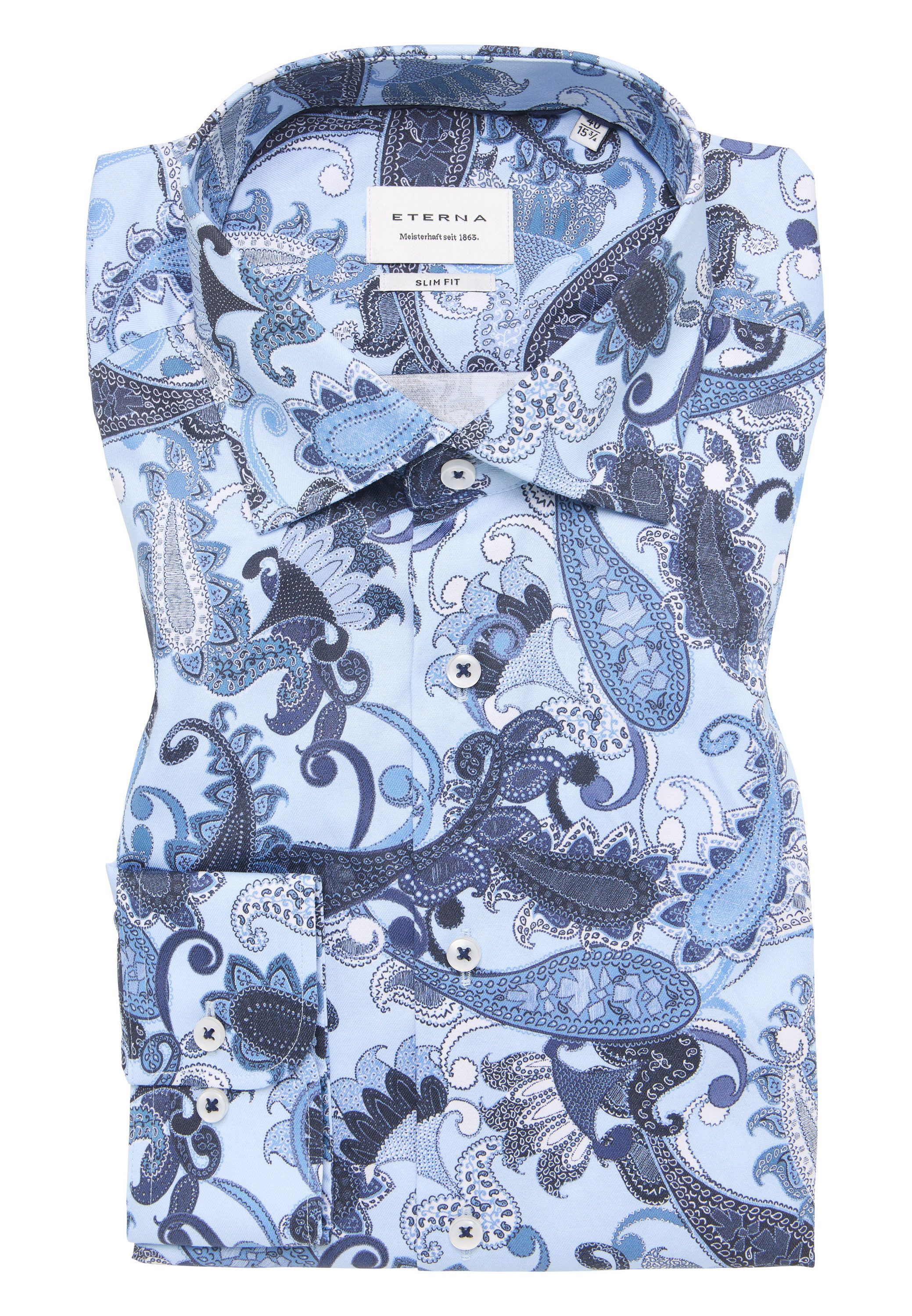 Eterna Overhemd met lange mouwen Slim fit NON IRON (strijkvrij)