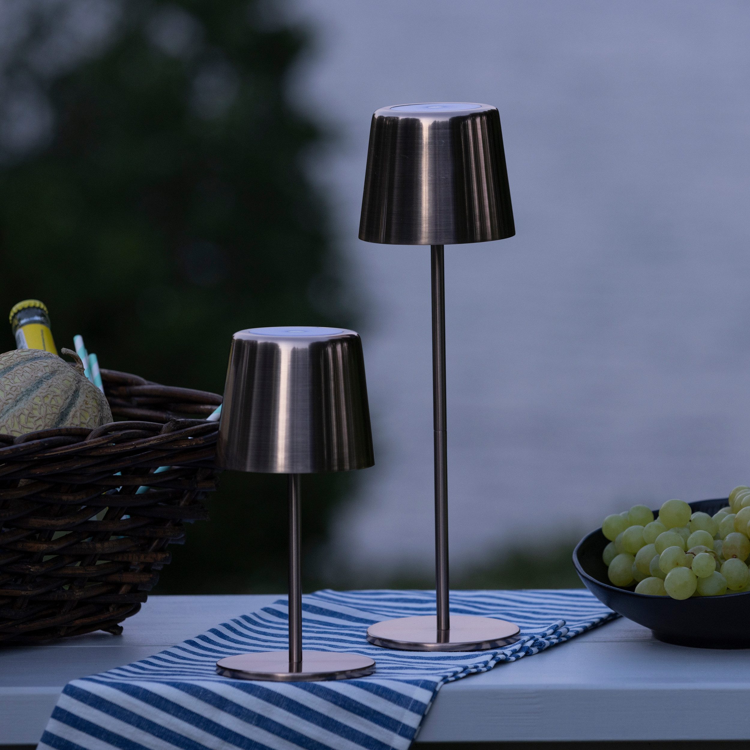 Brilliant Leuchten Led-tafellamp Xaana Accu, 37 cm, 300 lm, 3000-6500 K, dimbaar, metaal, Kaami Premium