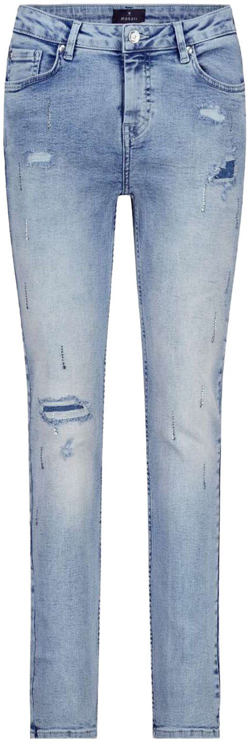 Monari Skinnybroek met destroyed-effecten