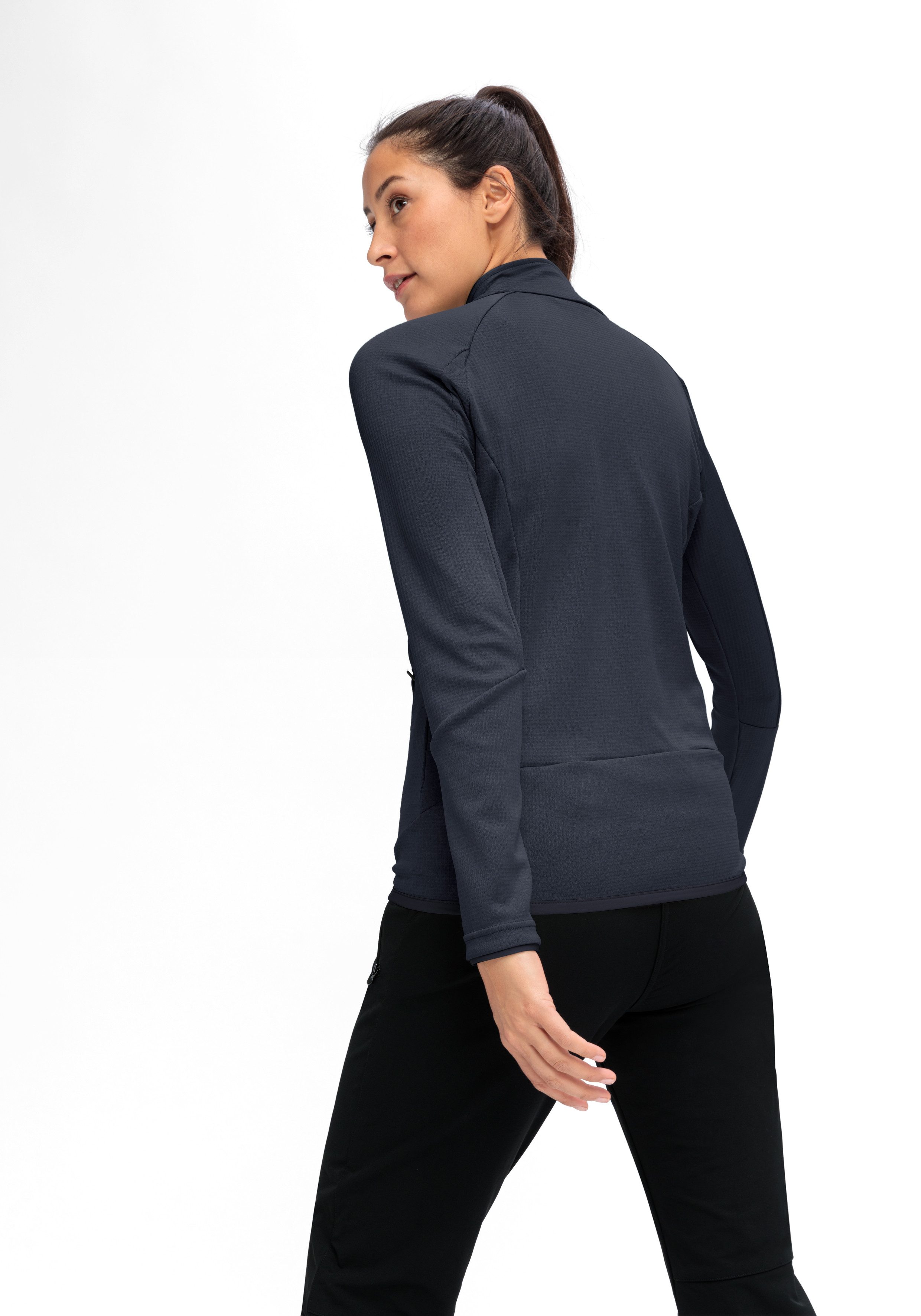 Maier Sports Fleecejack Sinaia W Dames midlayer, ademend snel drogend, full-zip, regular fit