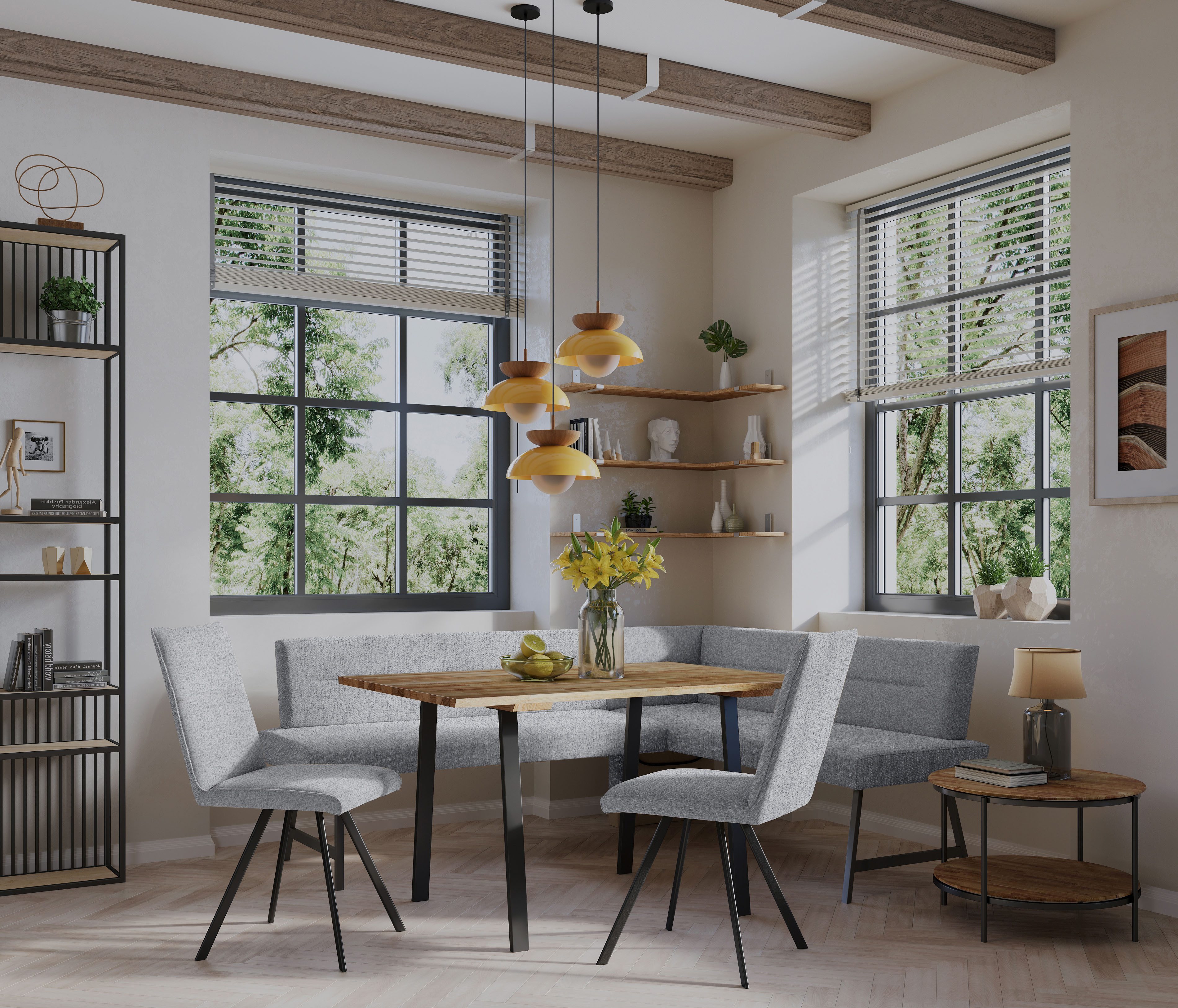 Home affaire Stoel met 4 poten Sava Metalen frame (set, 2 stuks)