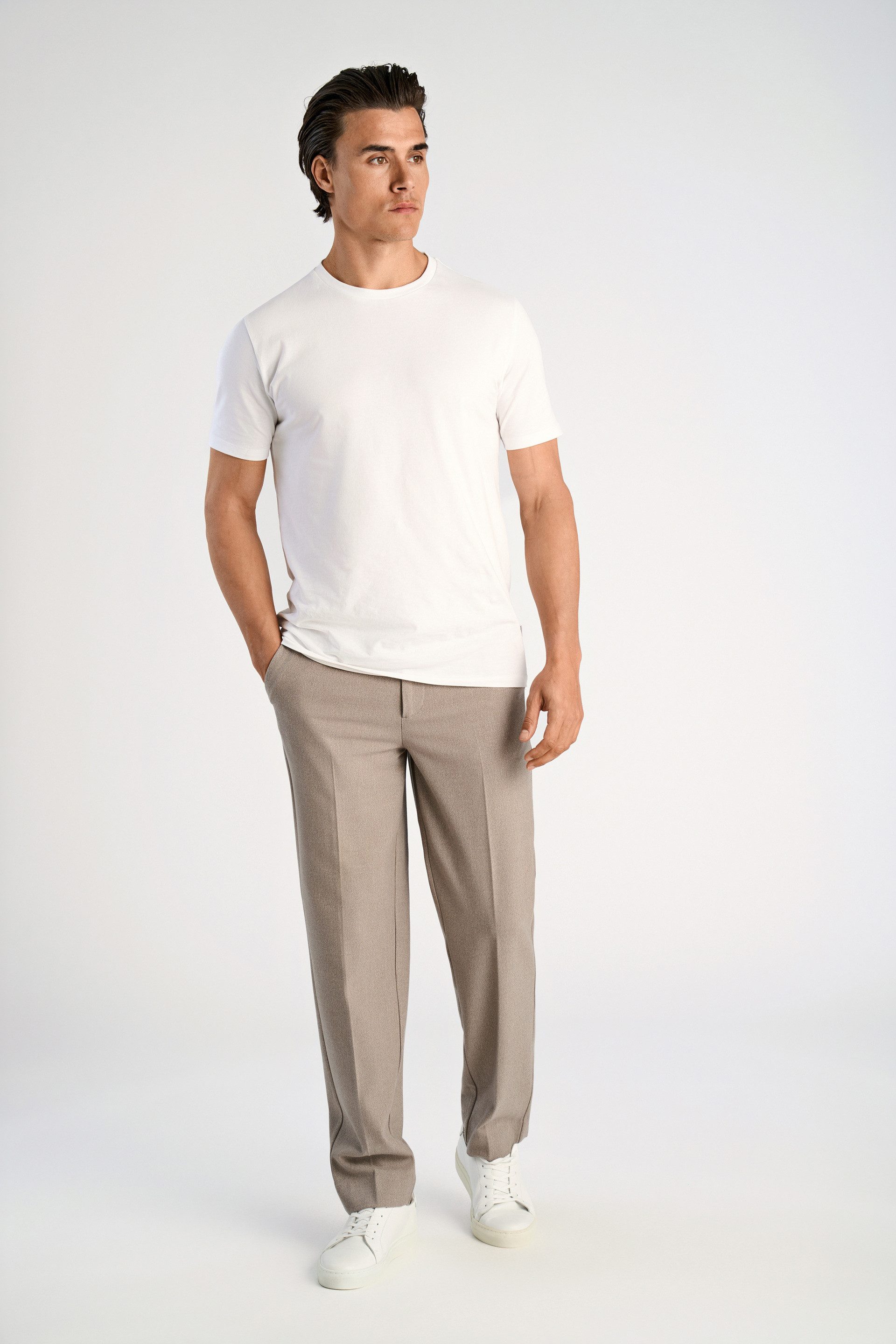 LINDBERGH Chino met plooi en stretch