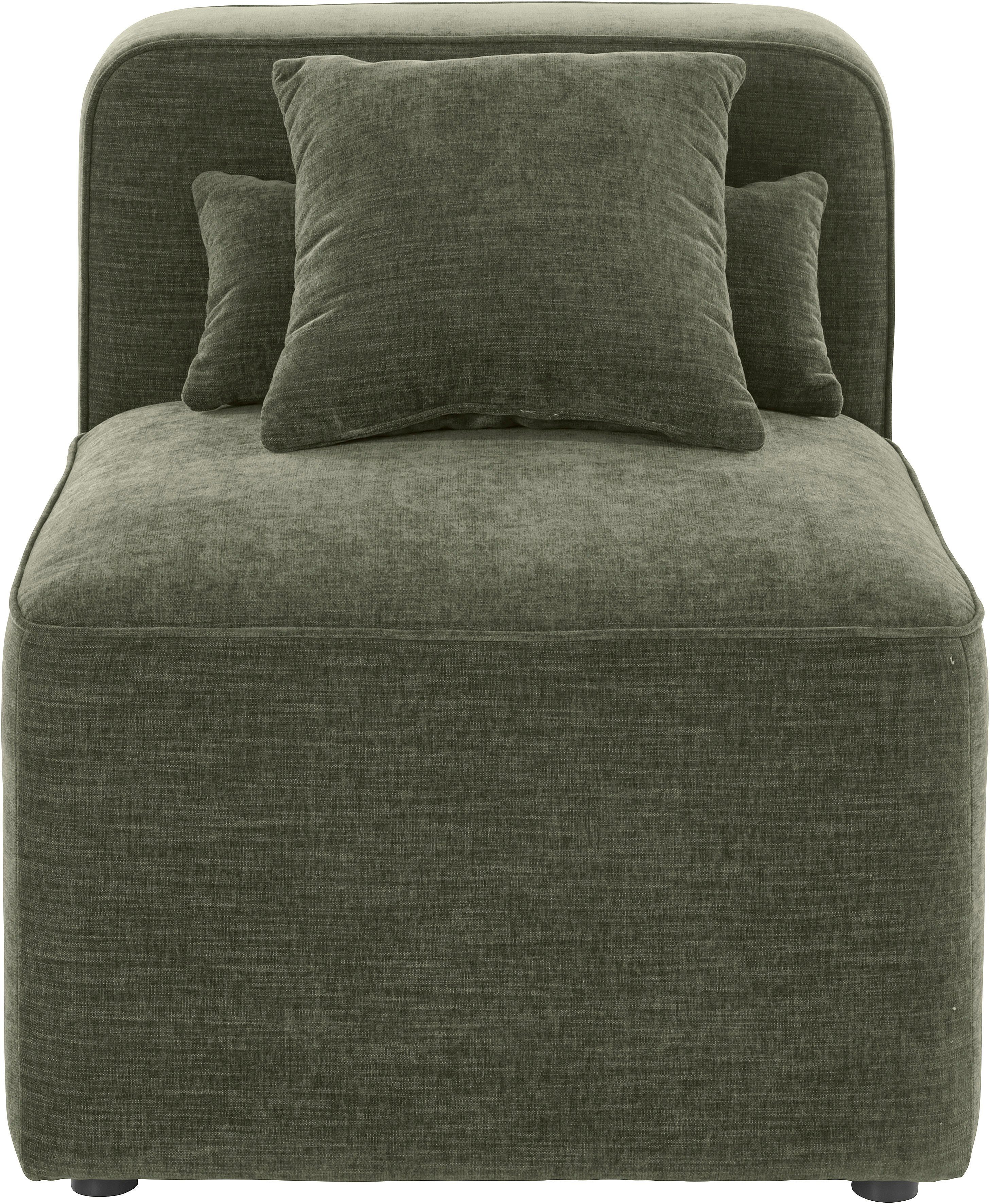 andas Bank-middenelement Sundstrup Moduleserie, individuele samenstelling groen, modulaire banken, 70 cm