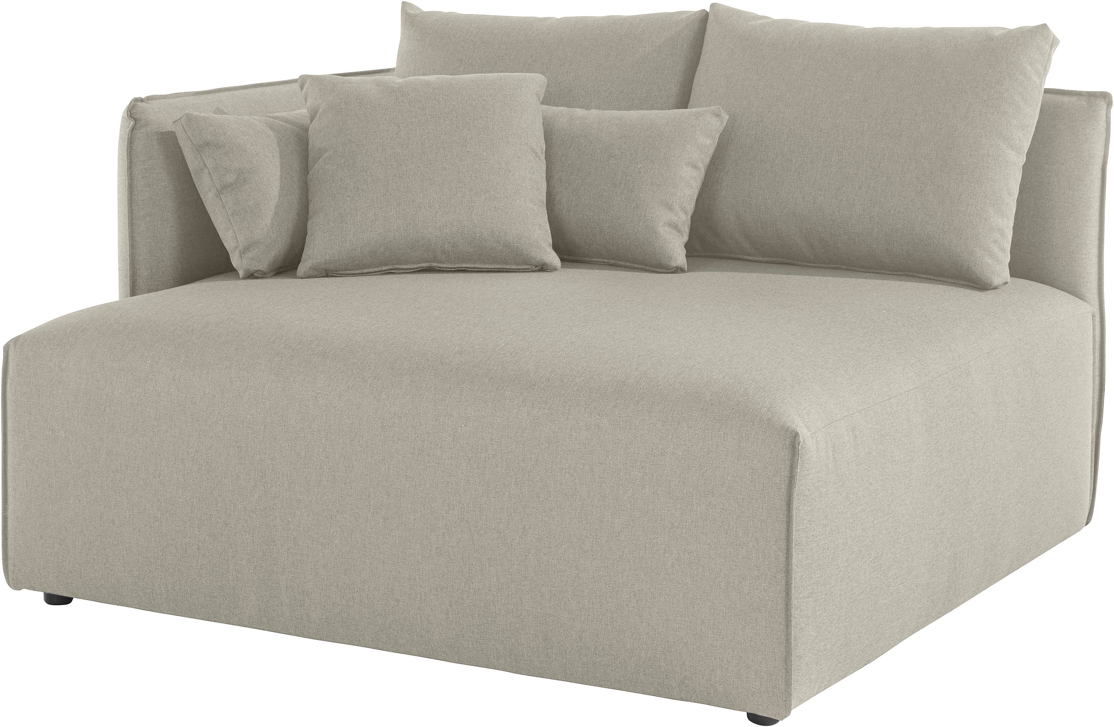 andas Ottomane Nöre korte lounge-module - zelf samenstellen, breedte 138 cm, diepte 128 cm