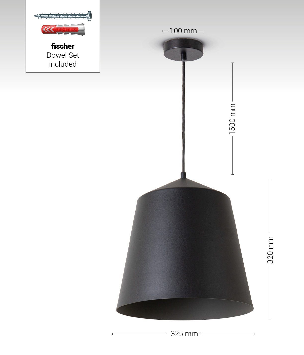 Paco Home Plafondlamp Jackson Woonkamer eetkamer poedercoating industrieel ontwerp E27