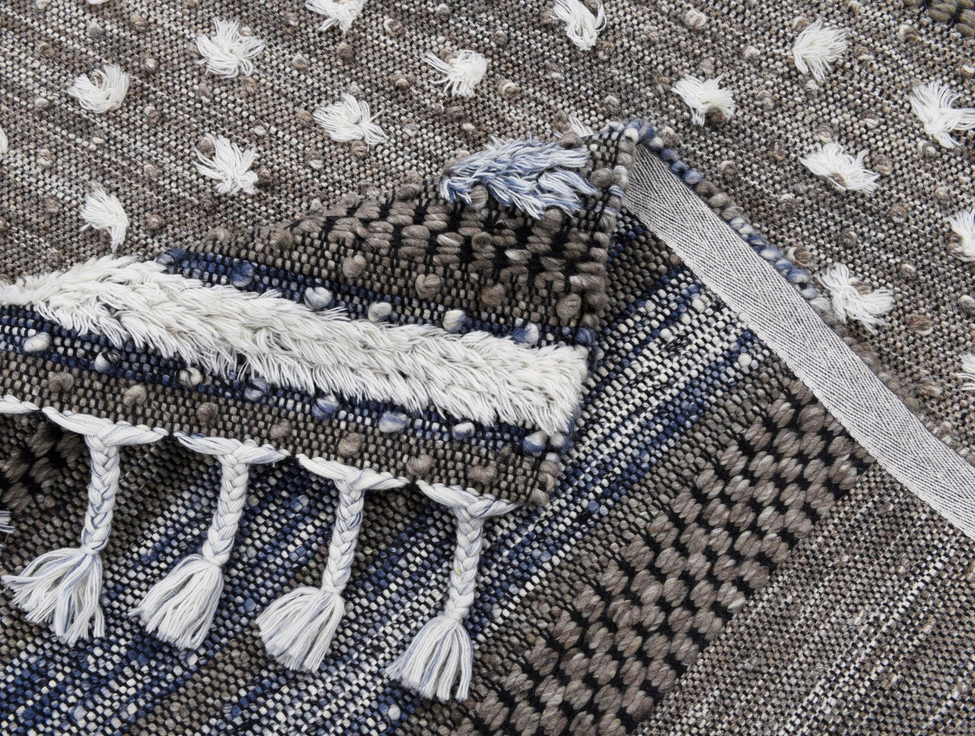 TOM TAILOR HOME Wollen kleed Vintage Funky Nature zuivere wol, met de hand geweven, met franje