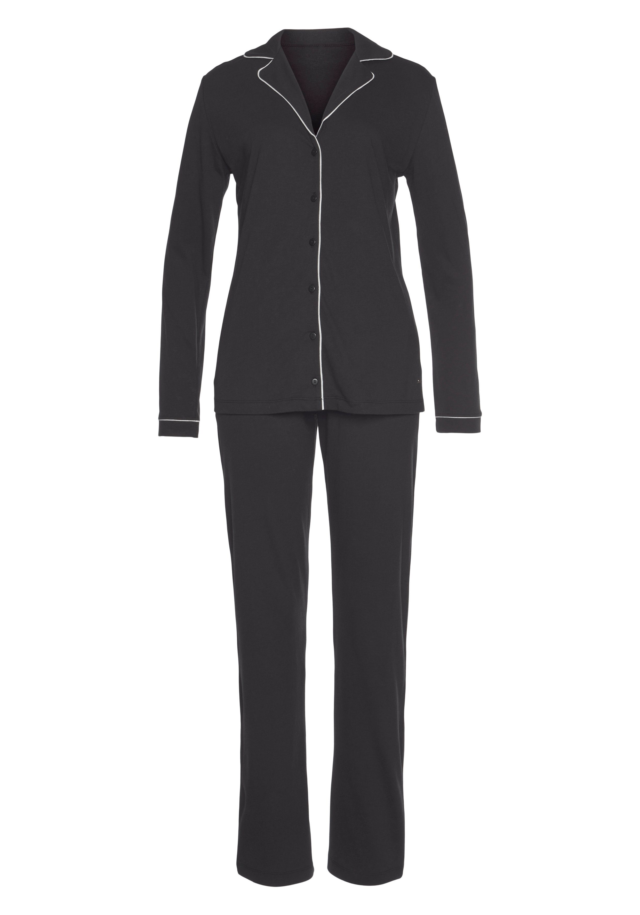 Vivance Dreams Pyjama met contrasterende paspel-details (2-delig)