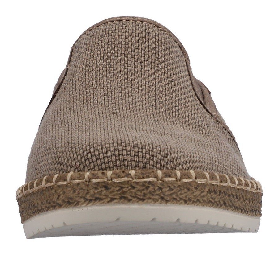 Rieker Espadrilles Slipper, strand schoen, zomerschoen met stretchinzetten