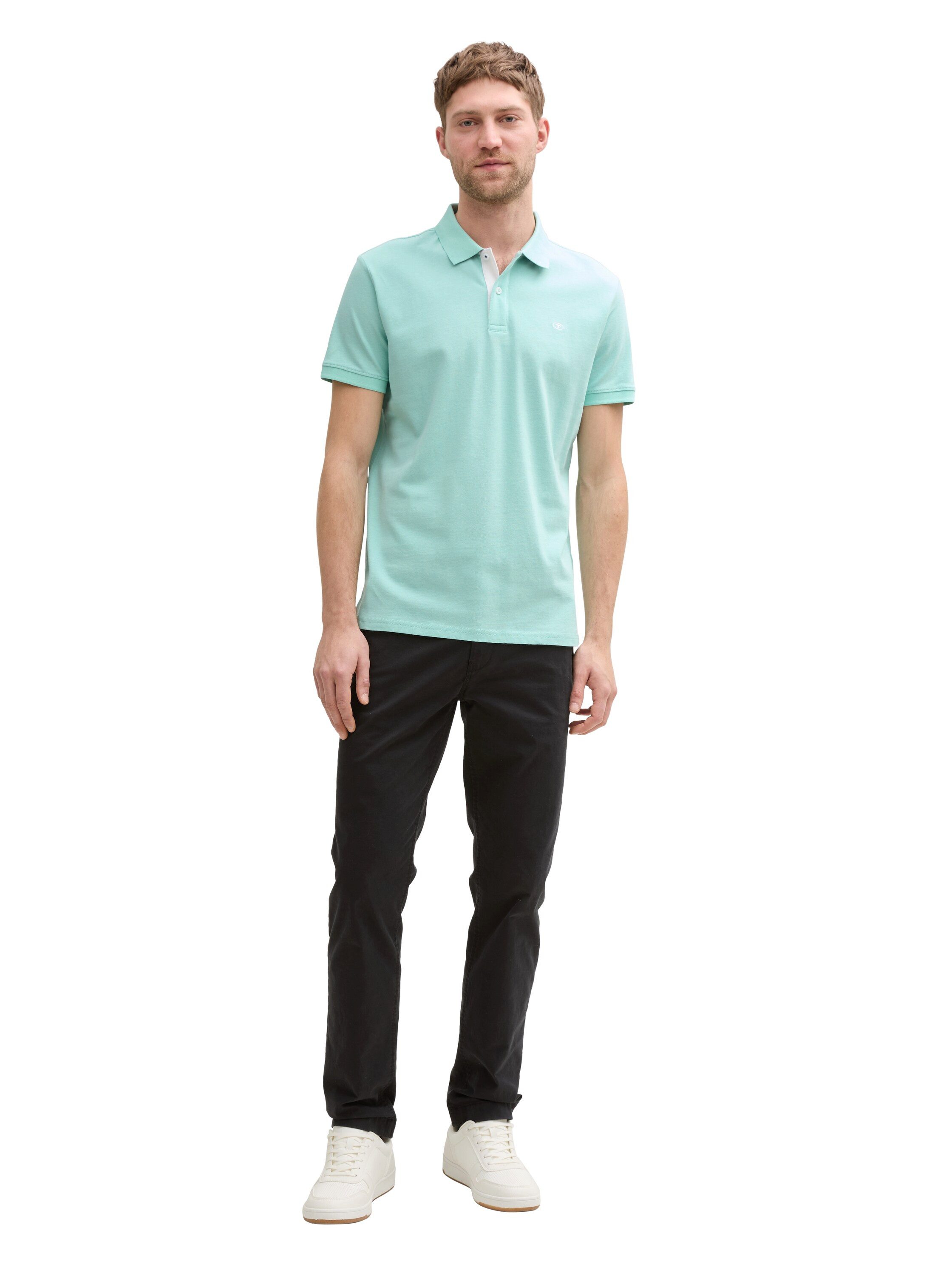 Tom Tailor Poloshirt met contrasterende knoopsluiting