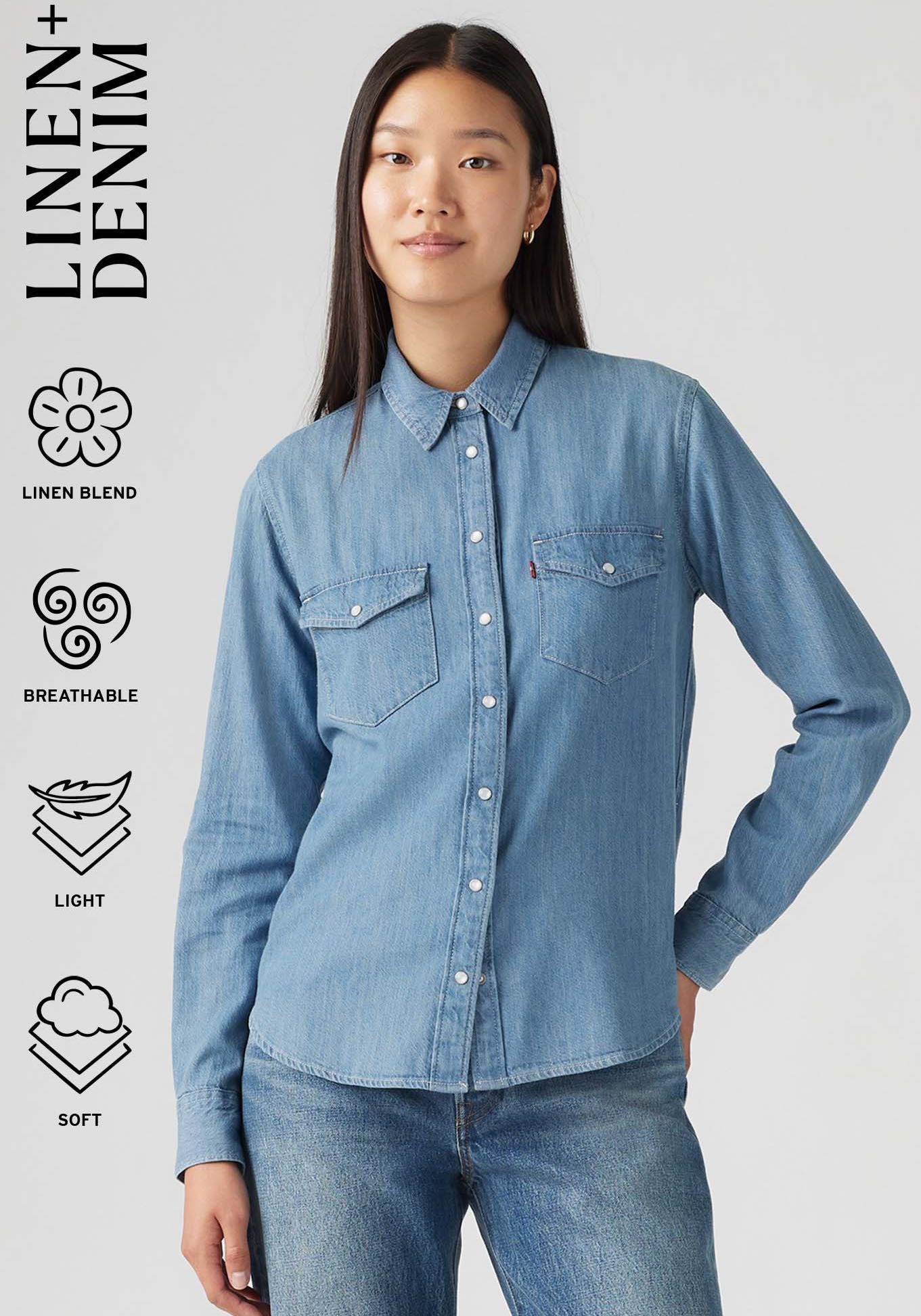Levi's® Jeans blouse ESSENTIAL WESTERN met borstzakken met drukknopen