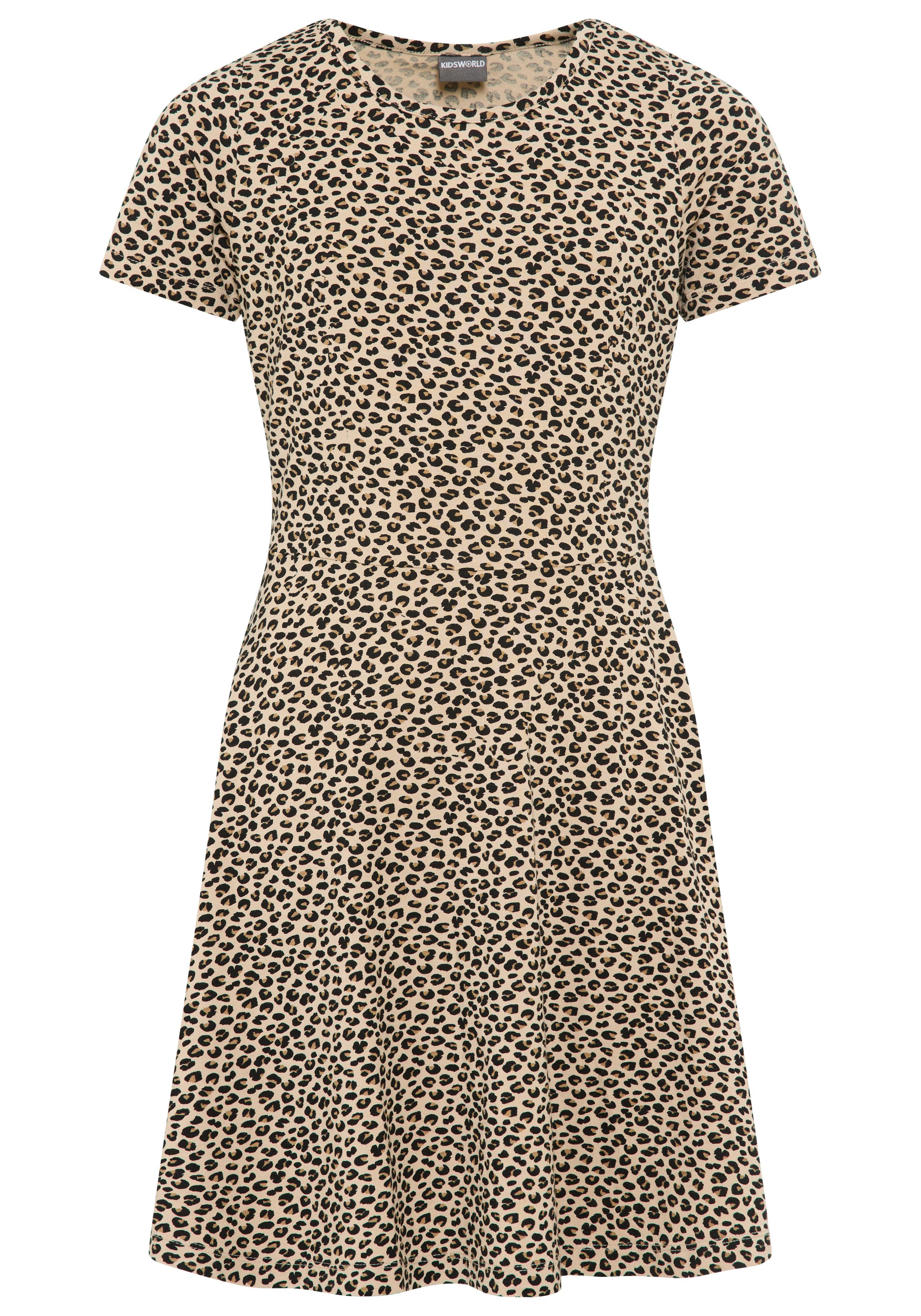 KIDSWORLD Jerseyjurk Shirtjurk in leo-patroon