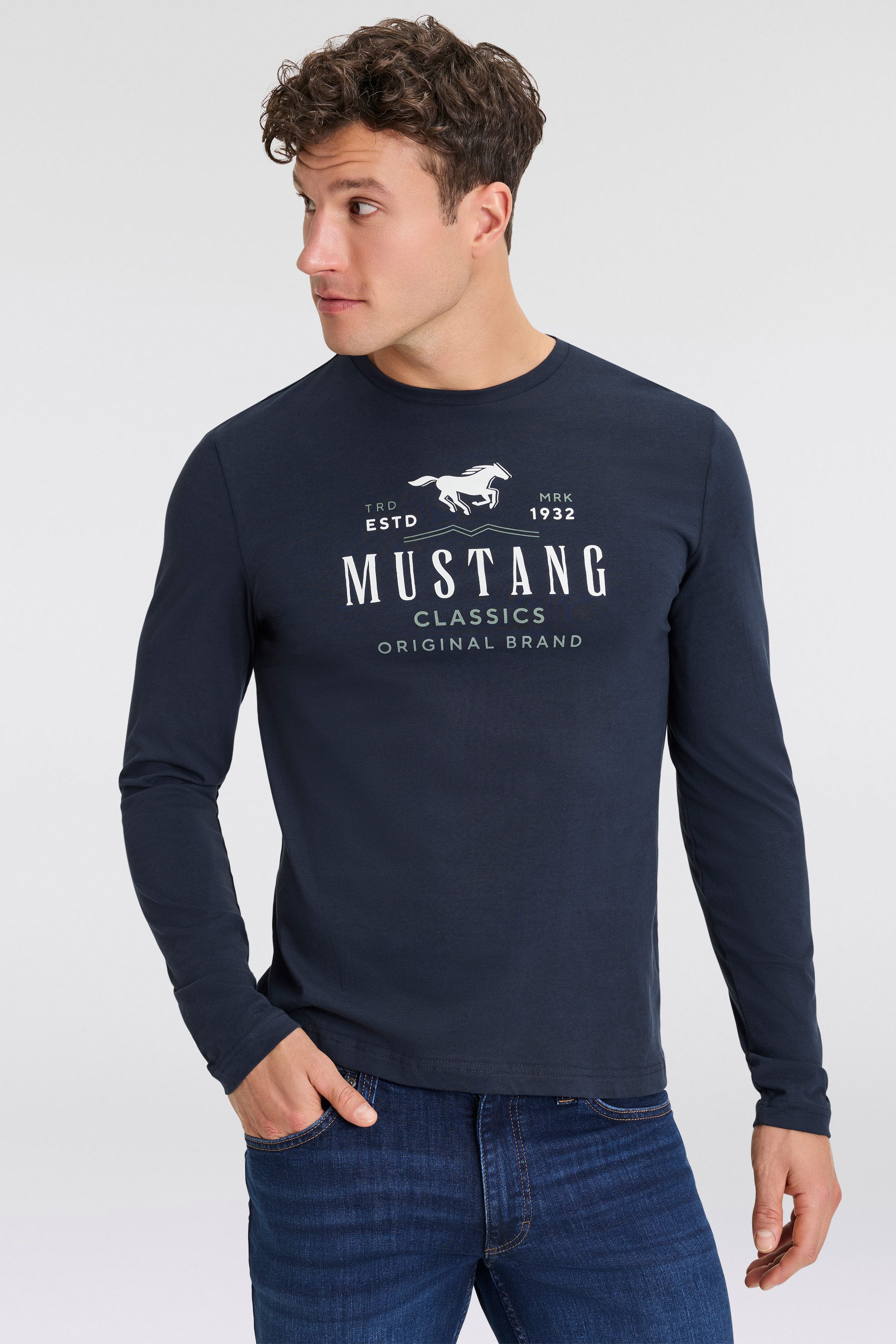 Mustang Shirt met lange mouwen Style Adrian