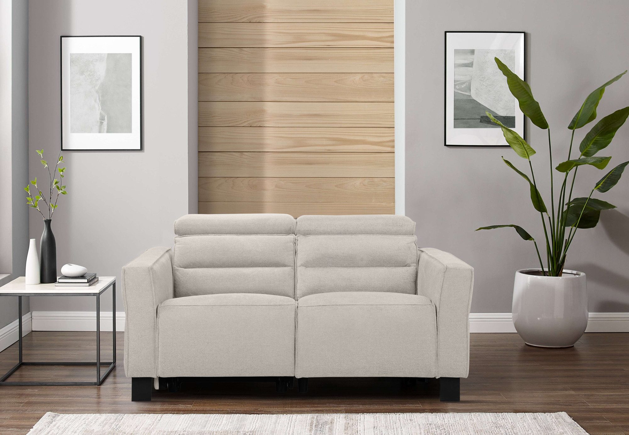 Places of Style 2-zitsbank Carpari, 162 cm, met handmatige of elektrische relaxfunctie