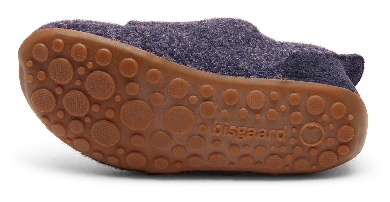 Bisgaard Pantoffels Bisgaard Casual Wool Instapschoen, klittenbandschoen met lamswol gevoerd