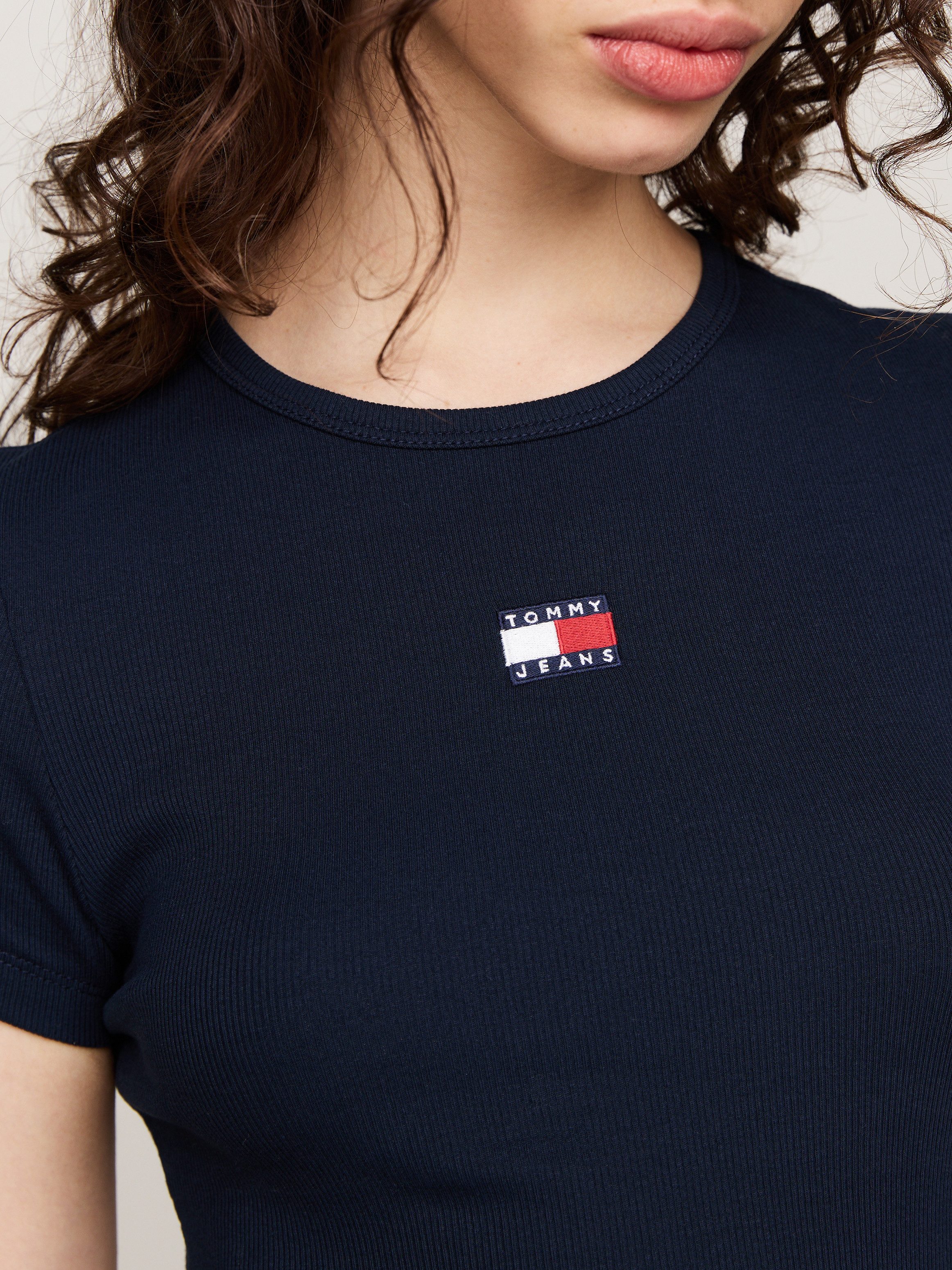 TOMMY JEANS T-shirt TJW SLIM BADGE RIB TEE