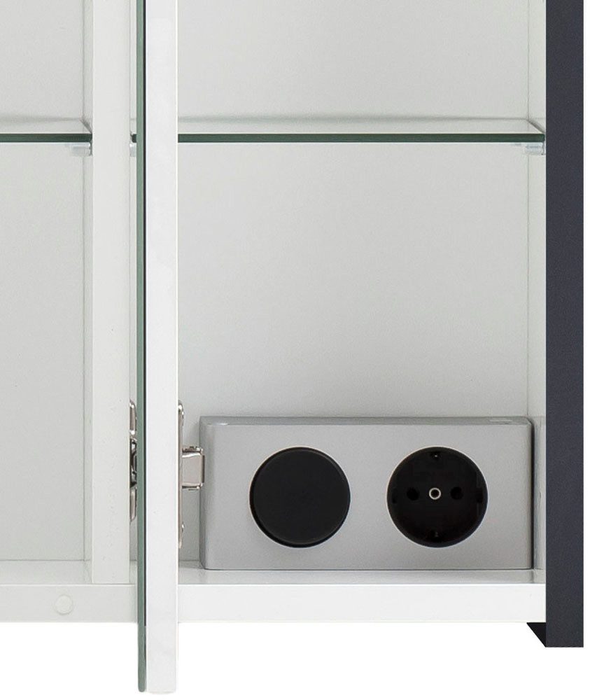 Schildmeyer Spiegelkast Lovis, breedte 65 cm Met LED-lamp en schakel-/stopcontact eenheid