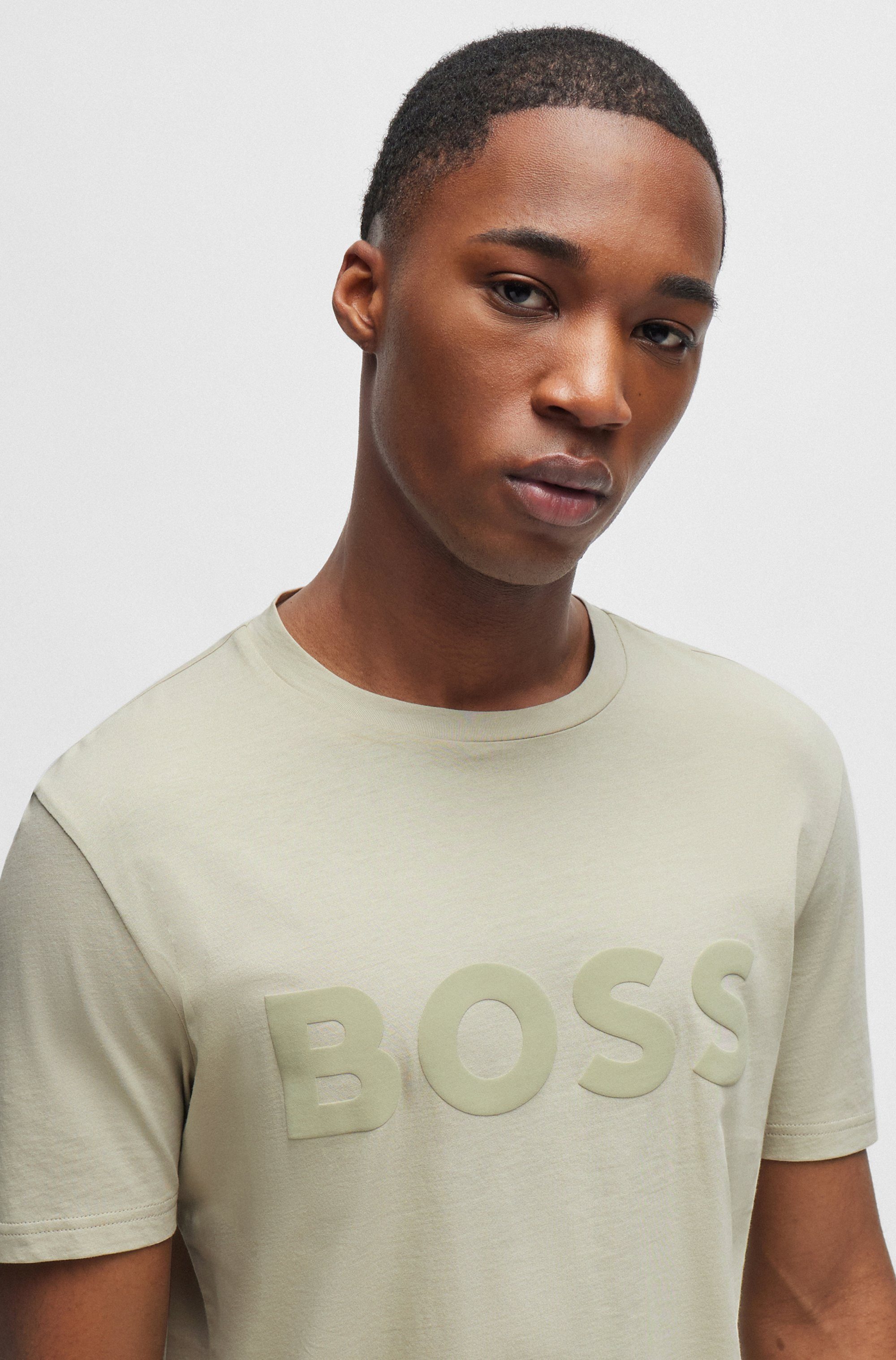 Boss Orange T-shirt Thinking 1 met logoprint (1-delig)