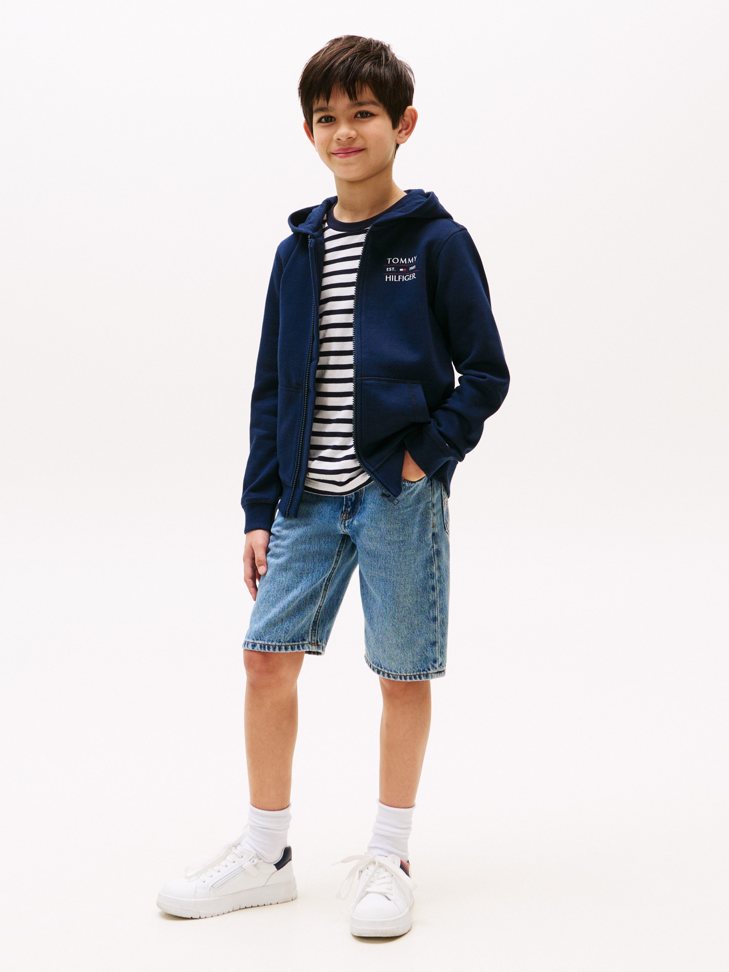 Tommy Hilfiger Capuchonsweatvest TOMMY FLAG HILFIGER ZIP HOODIE
