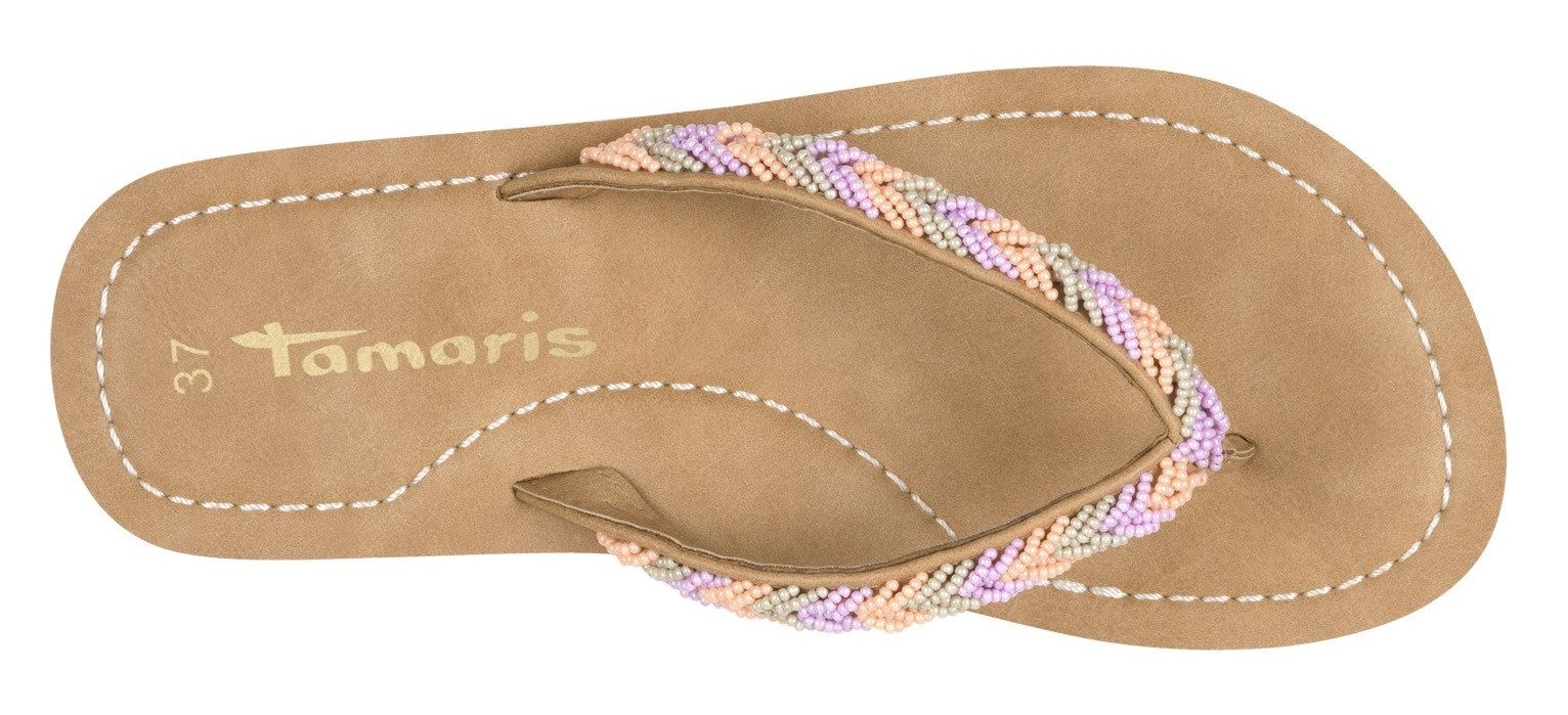 Tamaris Teenslippers , zomerschoen, slippers, strandschoen in vlechtlook