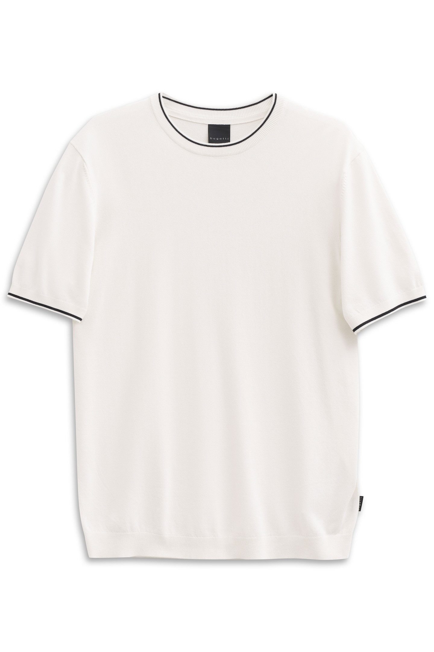 Bugatti T-shirt Regular fit met ronde hals van viscosemix