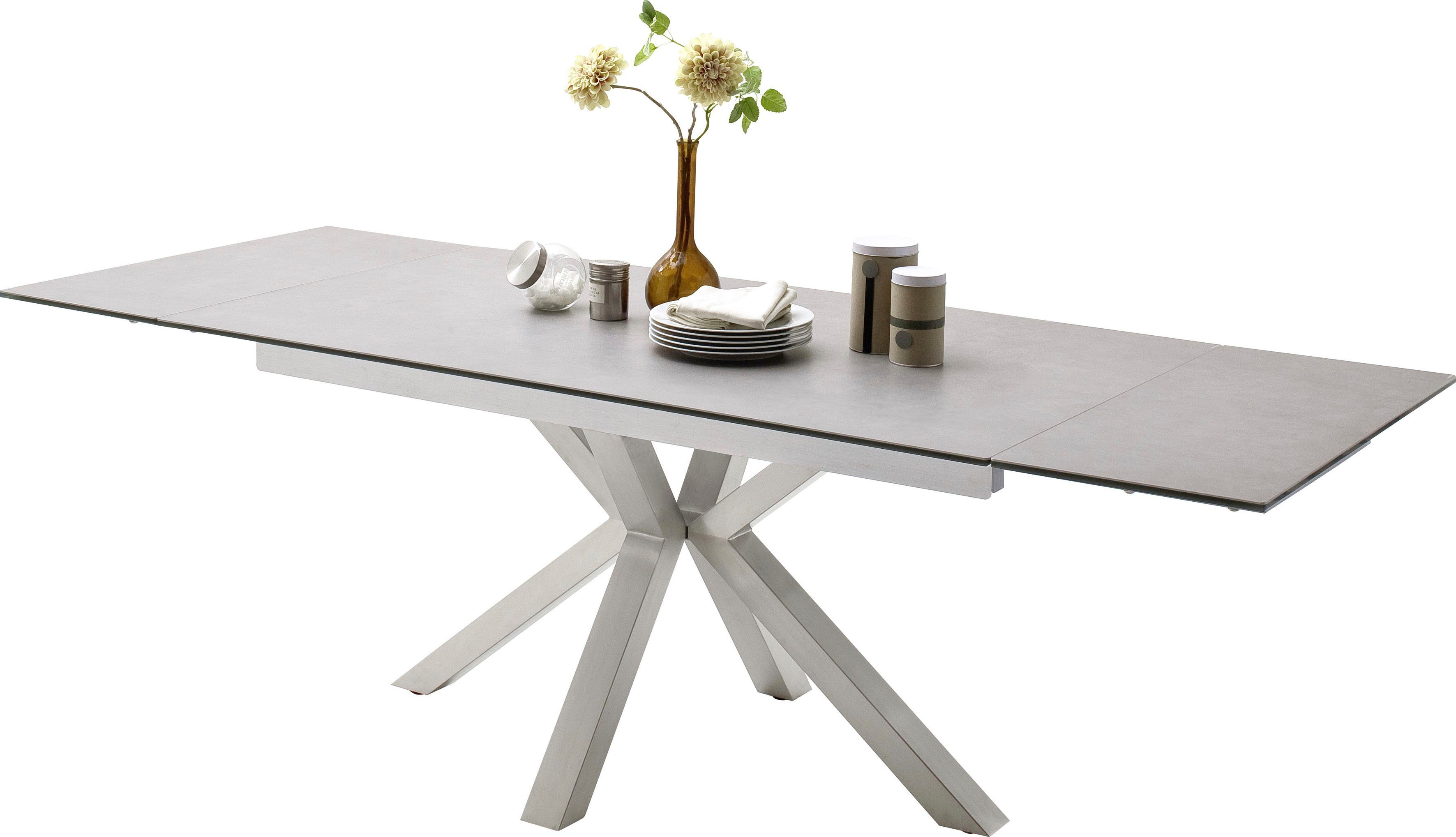 MCA furniture Eettafel Nagano Eettafel glas-keramiek met uittrekbaar deel aan de kopse kant