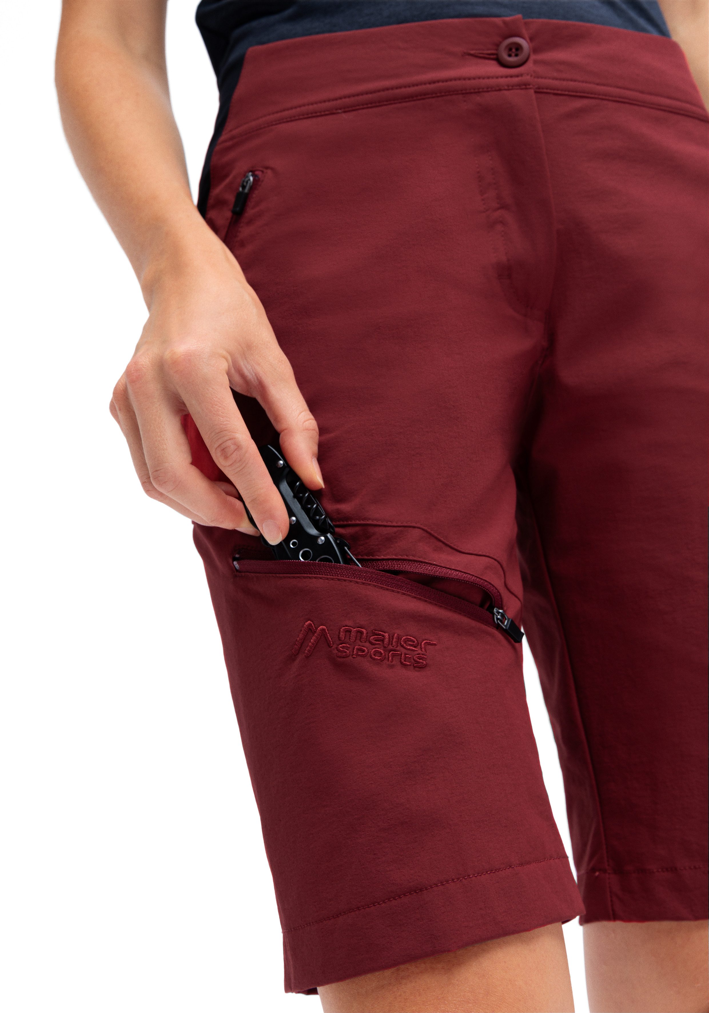 Maier Sports Outdoorbroek Inara Short Vario Dames shorts, korte wandelbroek, outdoorbroek, 4 zakken, regular fit