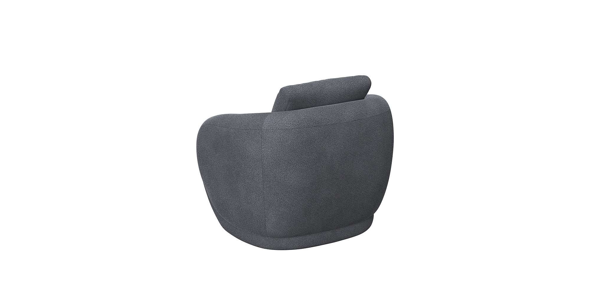 FLEXLUX Fauteuil Torino, rond, draaibaar, eenpersoonsbank, fauteuil, Modern, organisch fauteuilontwerp, koudschuim, golfvering