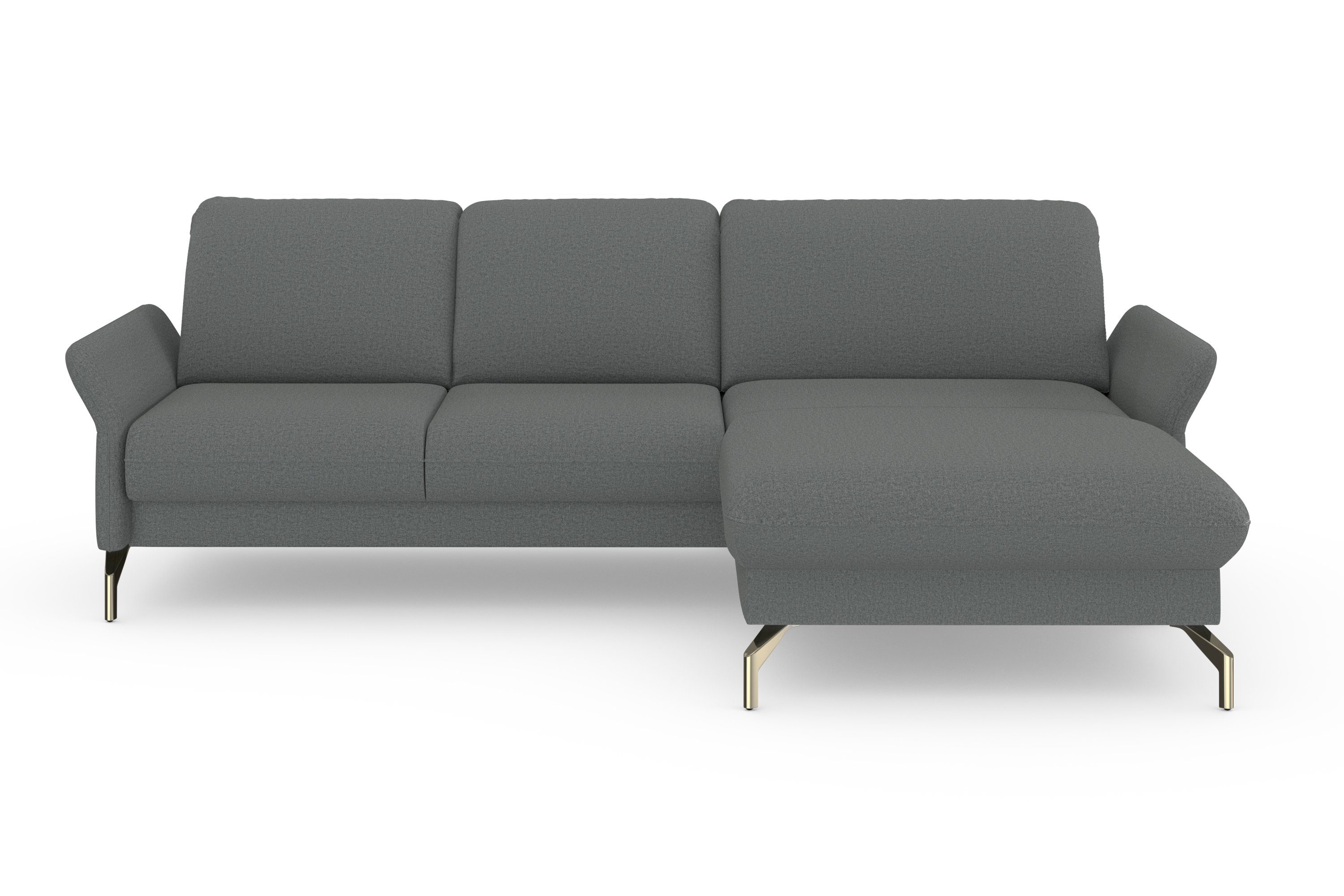 sit&more Hoekbank Fashion L-vorm naar keuze met verstelbare hoofdsteun, uittrekzitting, motorisch, nikkel poten