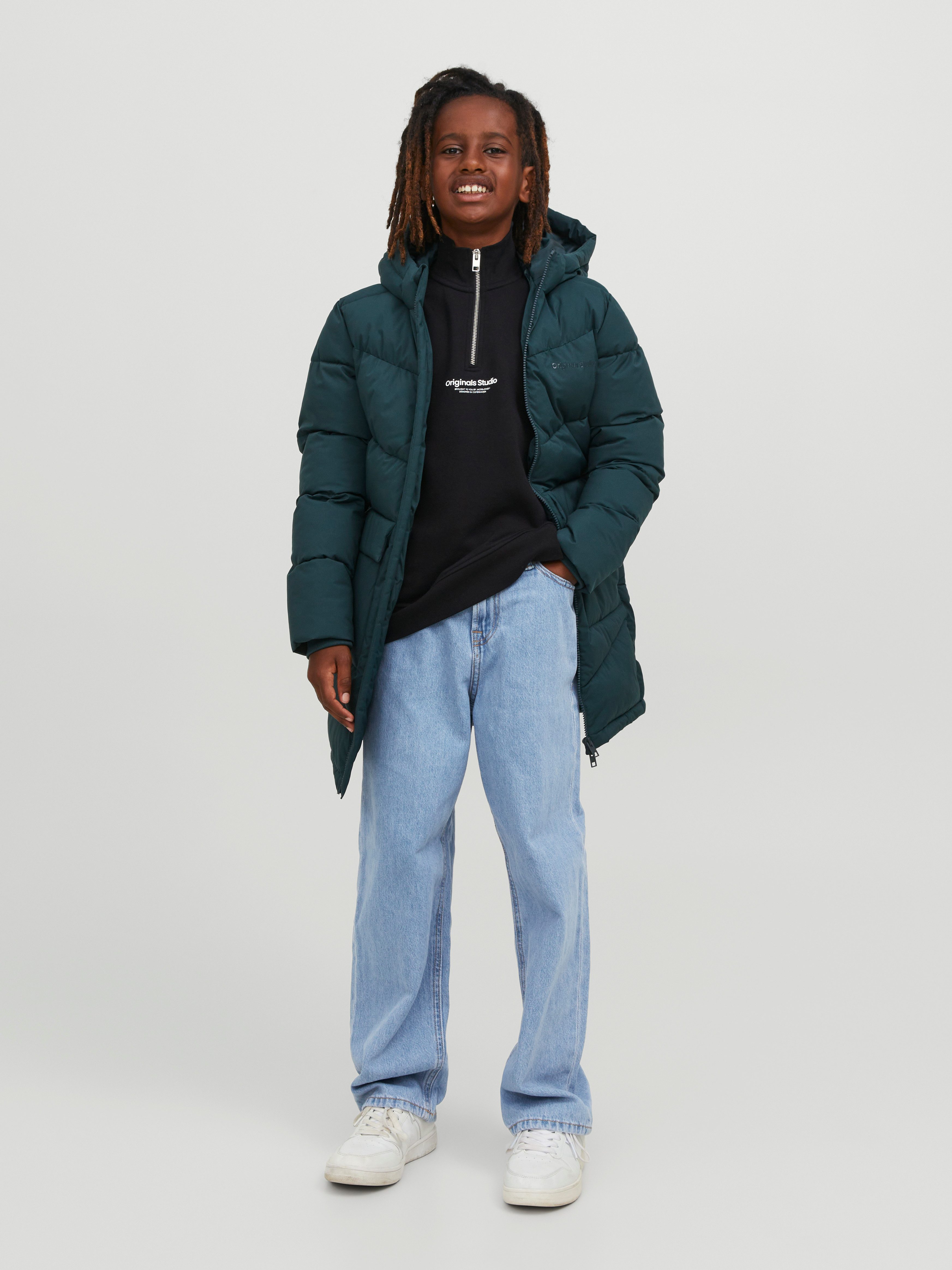 Jack & Jones Junior Relax fit jeans JJIALEX met Baggy Fit en hoge taille