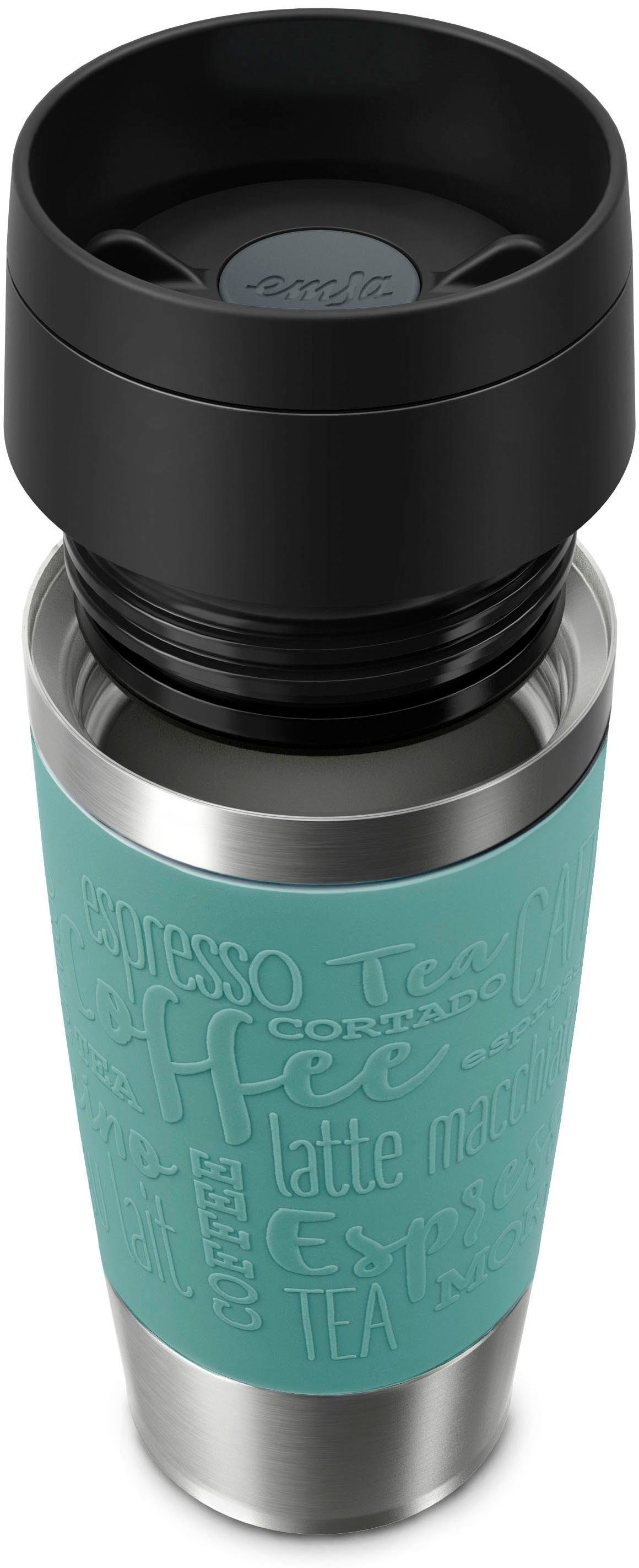 Emsa Thermosbeker Travel Mug Classic, met 360° drinkopening 4u heet, 8u koud - 360 ml / 6u heet, 12u koud - 500 ml, 100% dicht