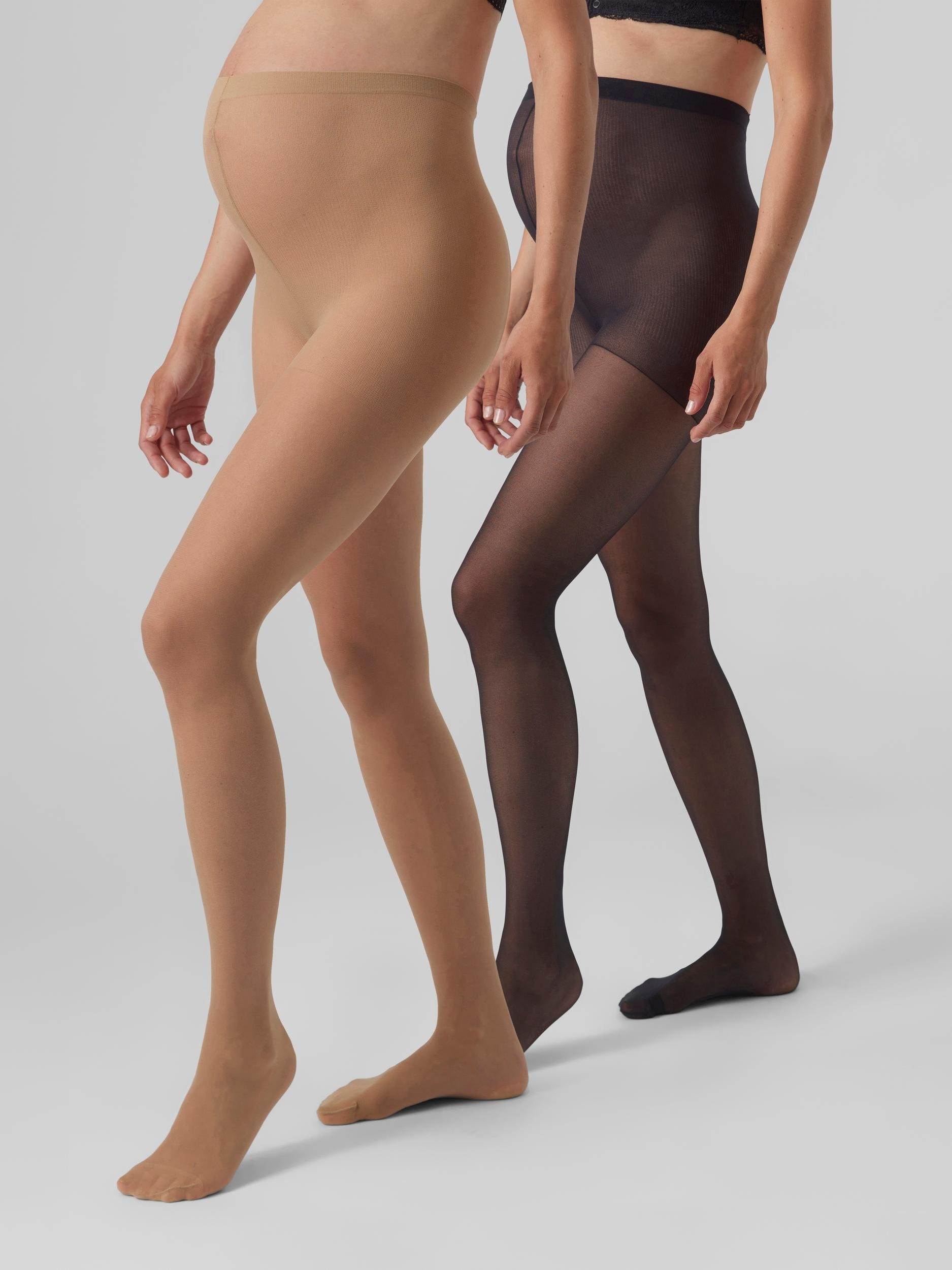 Mamalicious Zwangerschapspanty MLMALOU PANTY 20 DEN 2-P A. NOOS (set, 2 stuks)