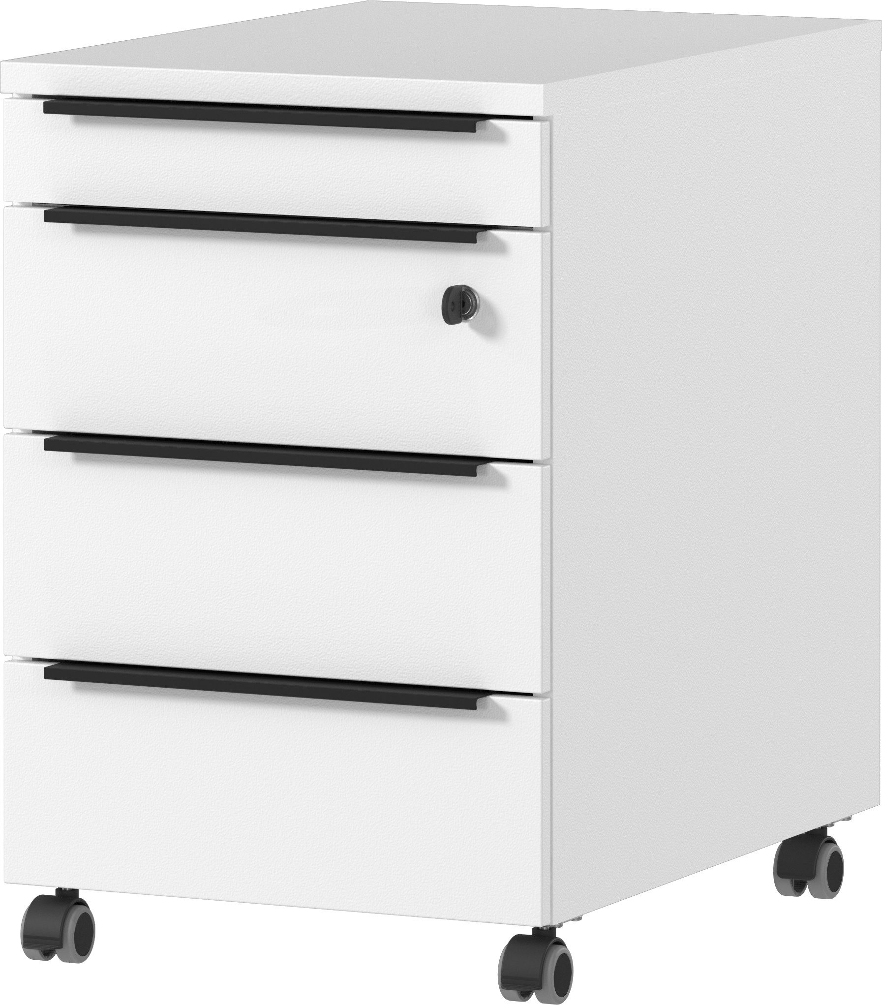 GERMANIA Kantoormeubelset Milaan, incl. bureau (elektrisch. in hoogte verstelbaar) & kastje op wieltjes (2-delig)