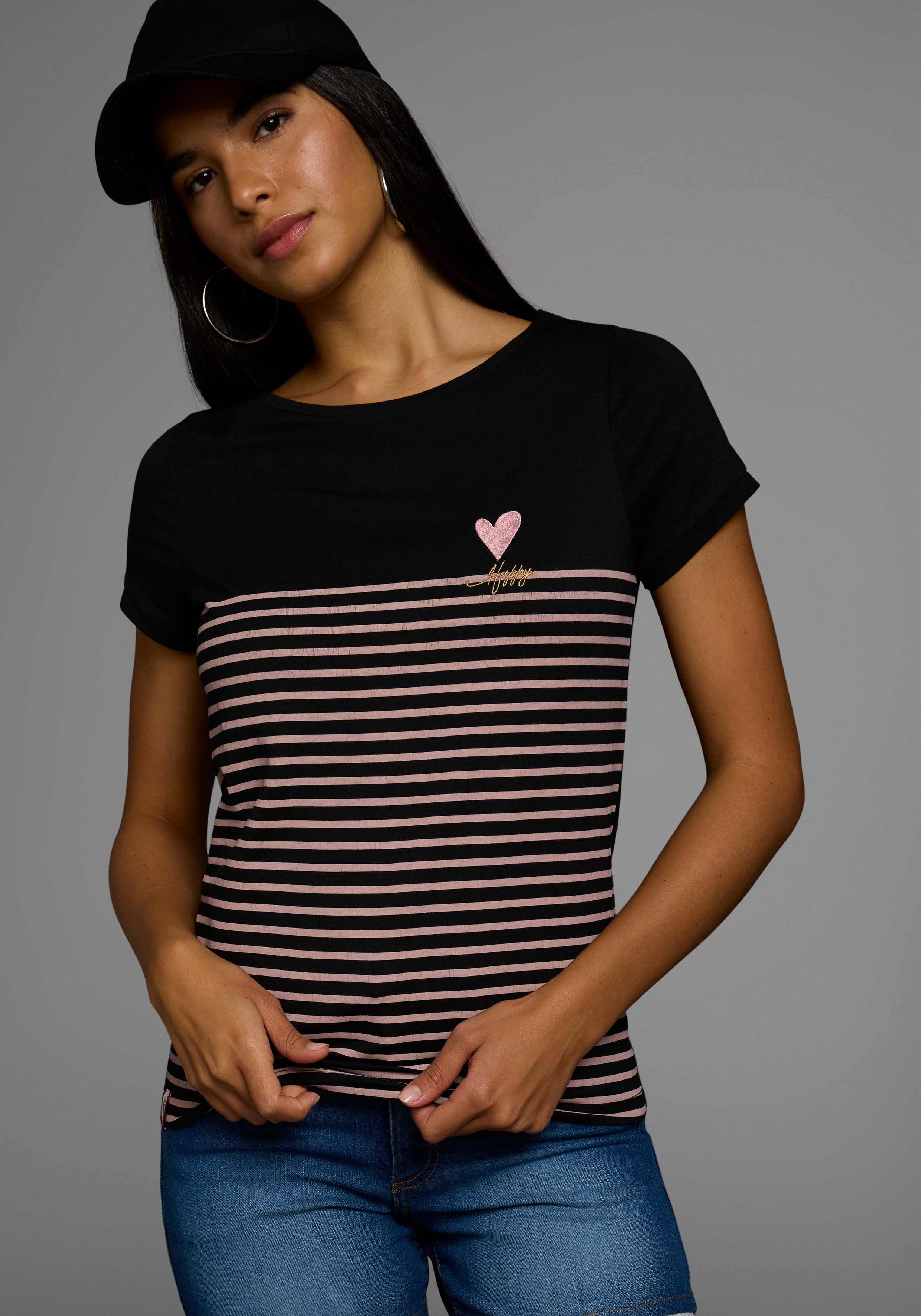 KangaROOS T-shirt van zachte katoenstof (2-delig, Set van 2)