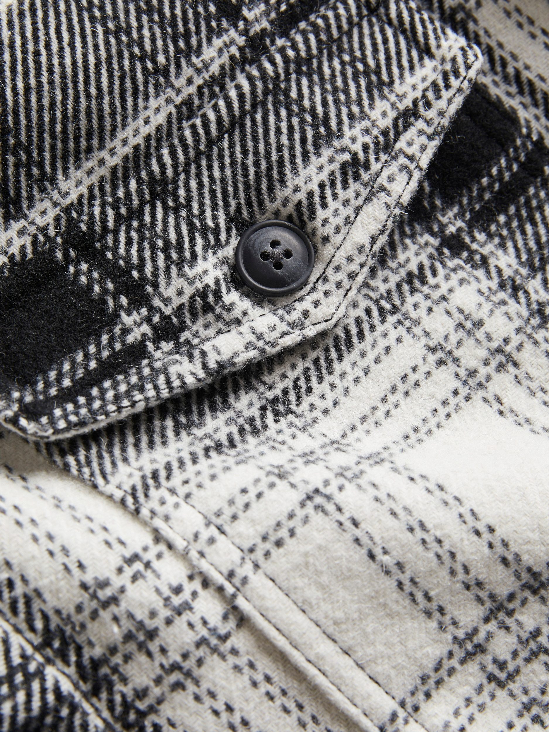 Jack & Jones Overhemd met lange mouwen JCOEDDIE CHECK WOOL BLEND OVERSHIRT LS