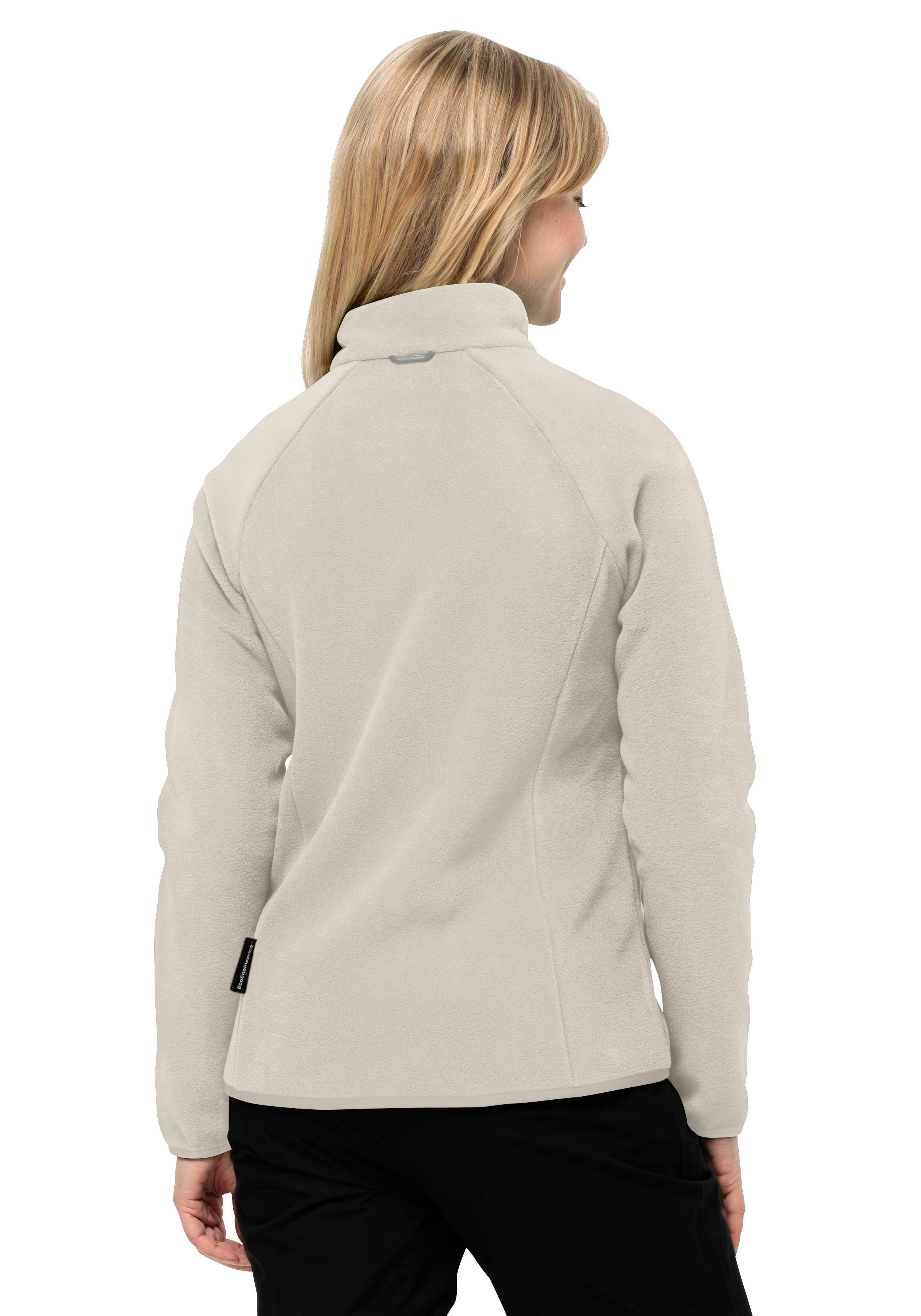 Jack Wolfskin Fleecejack MOONRISE FZ W met korte systeemrits voor wandelingen