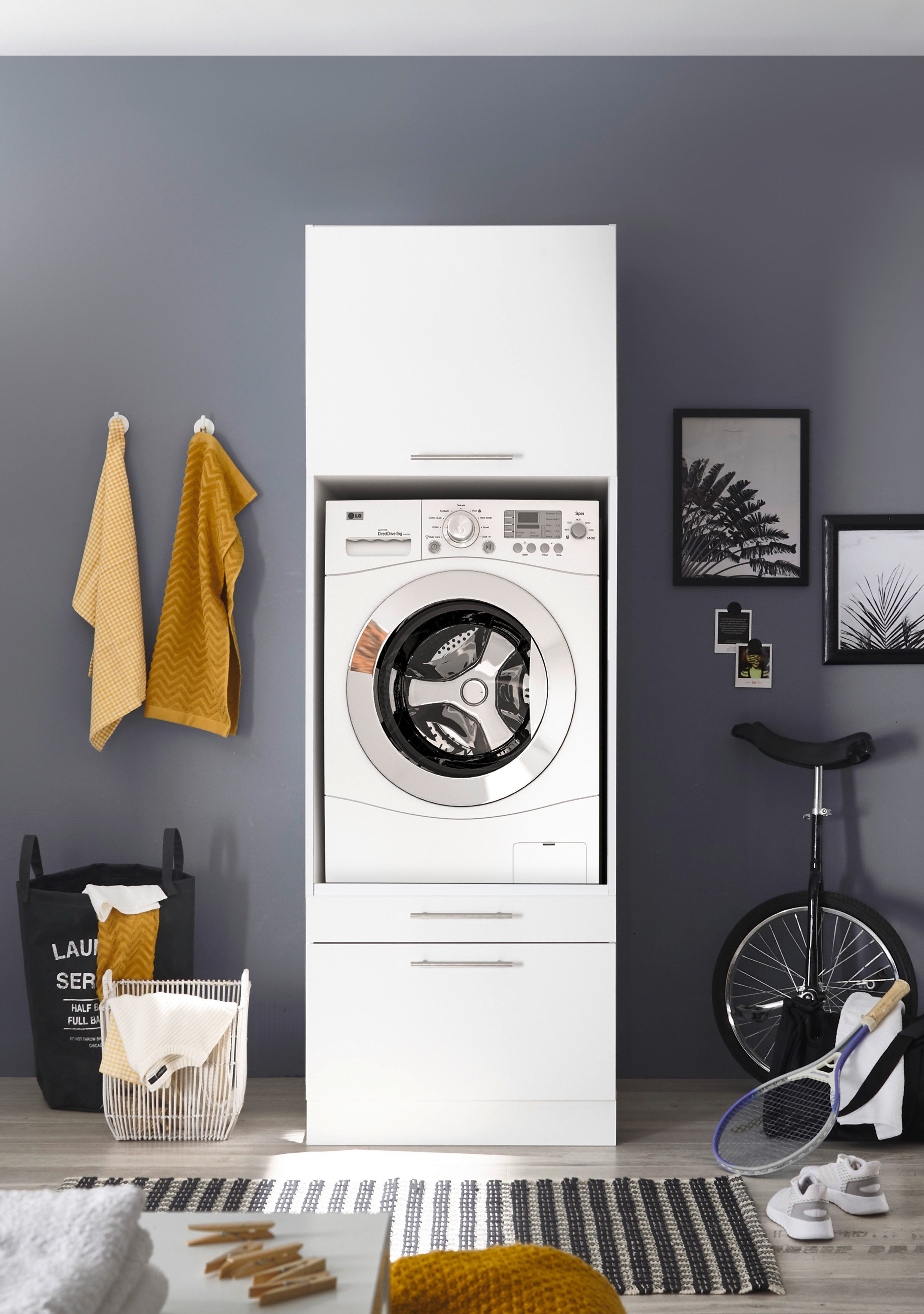 RESPEKTA Kast voor wasmachine Clara (h x b x d) 200 x 67,4 x 67,6 cm