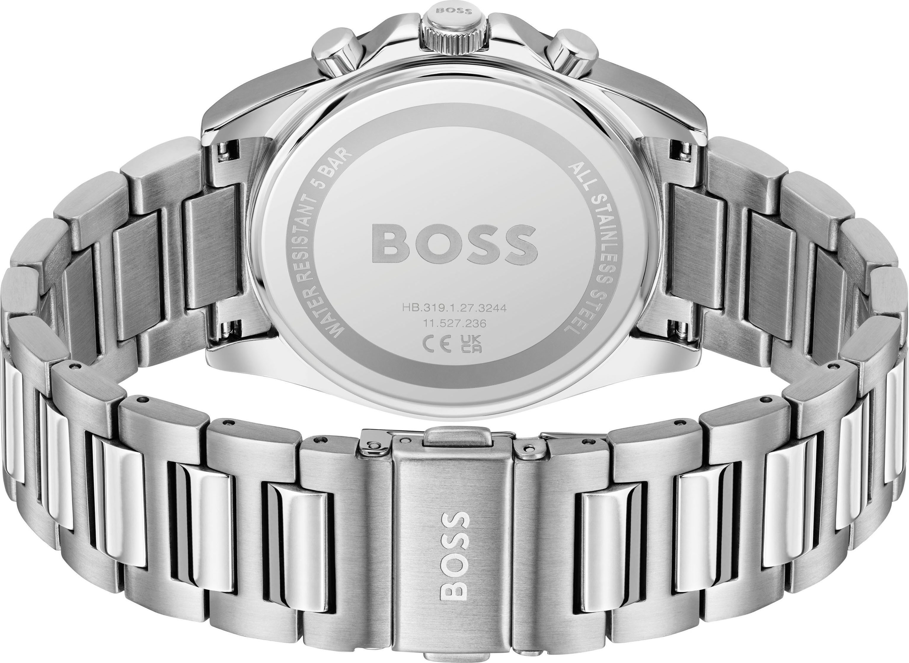 Boss Chronograaf STRIKE CHRONO Quartzhorloge, horloge, herrenuur, roestvrijstalen band, analoog, dag