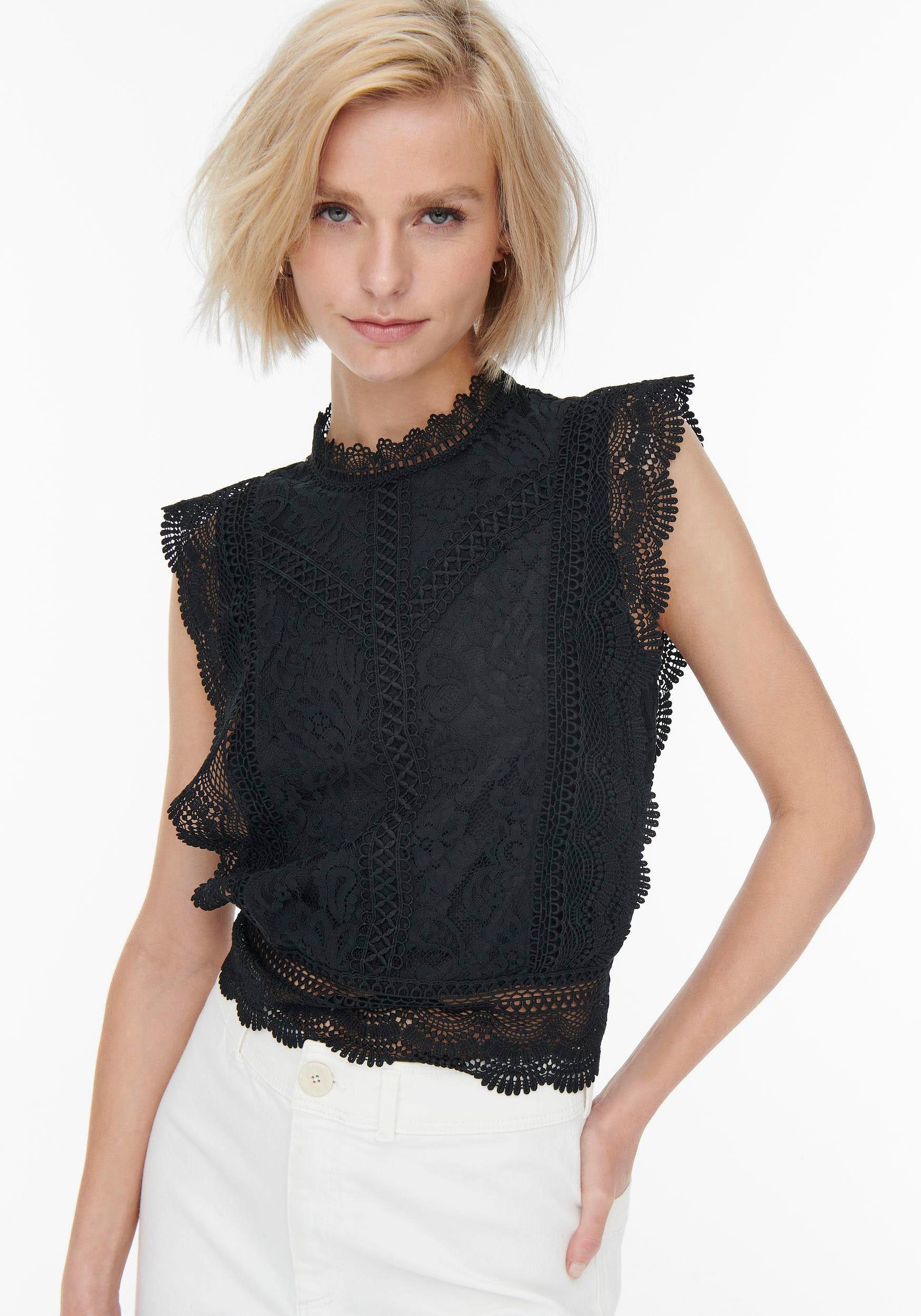 Only Kanten shirt ONLKARO S/L LACE TOP NOOS WVN