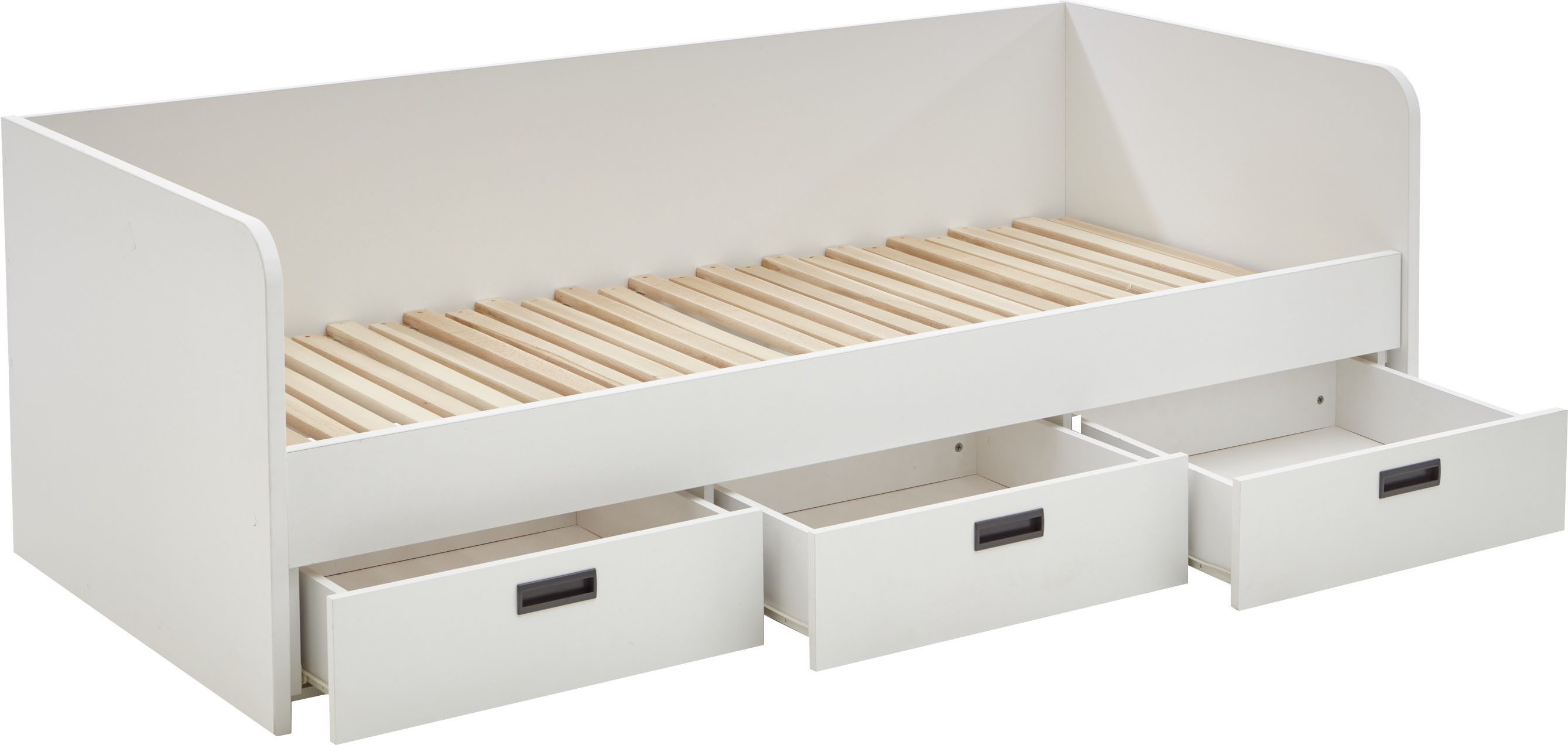 Relita 1-persoonsledikant uitrekbaar tot 180x200 cm, 3 lades, met lattenbodem, 2 kleuren