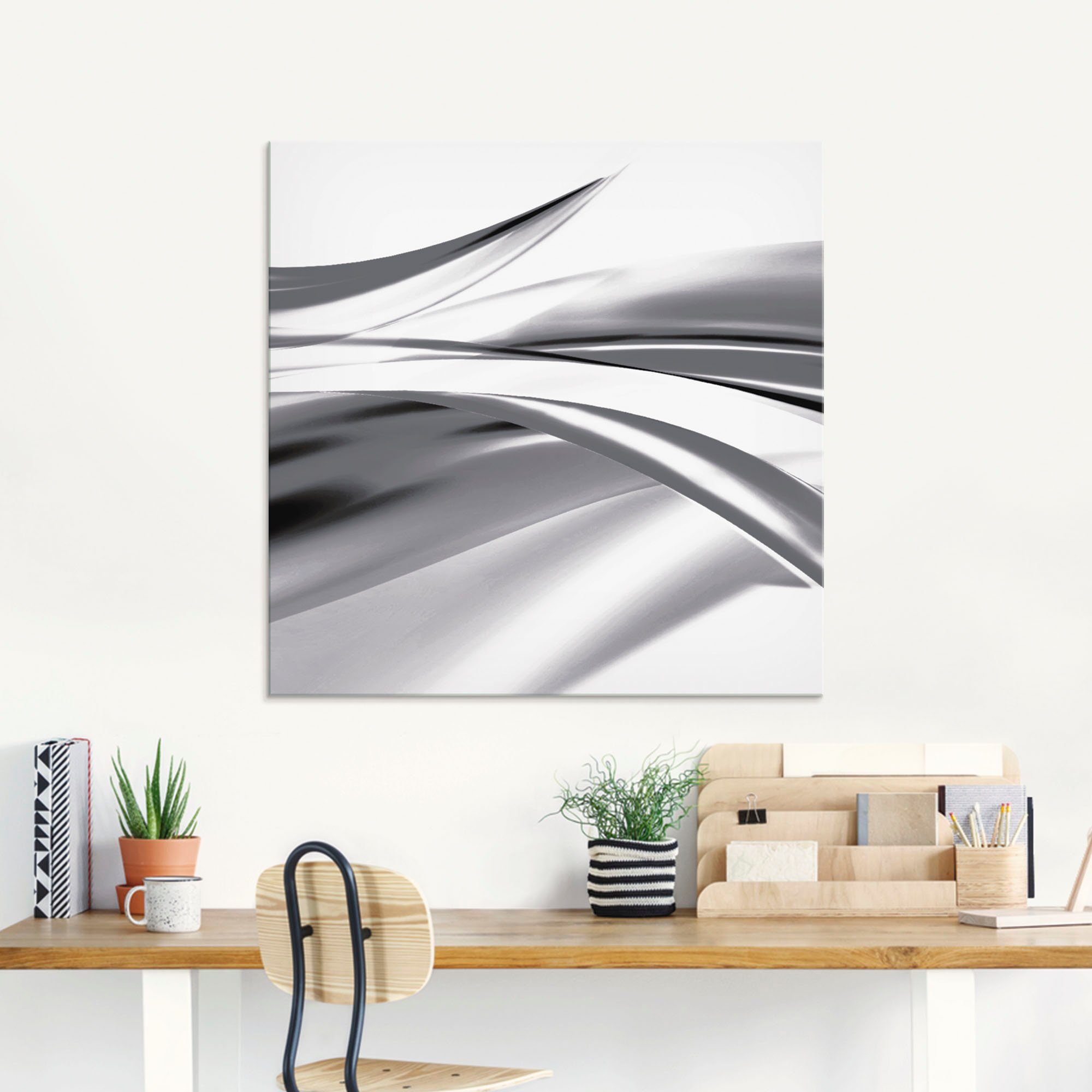 Artland Print op glas Mooie golf - abstract in verschillende maten