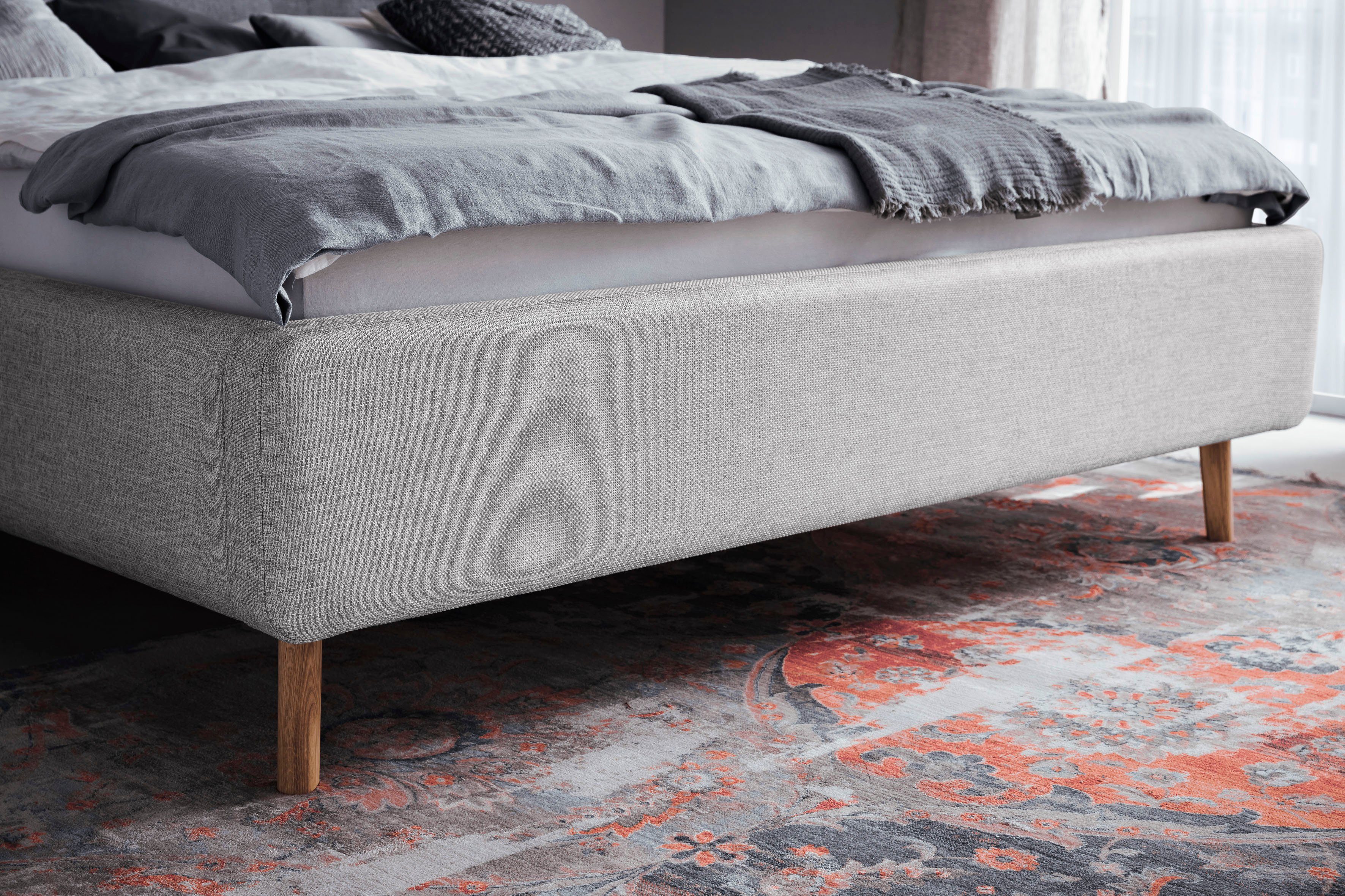 meise.möbel Gestoffeerd bed Lotte met lattenbodem en bedkist