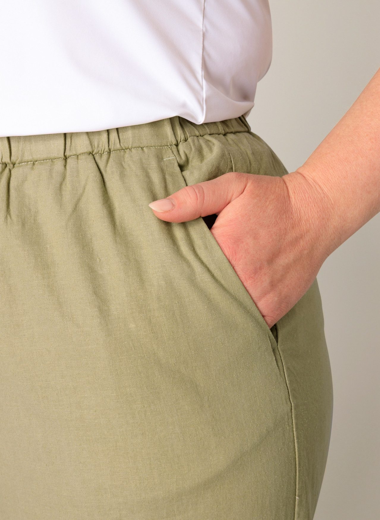 Base Level Curvy Linnen broek Yula