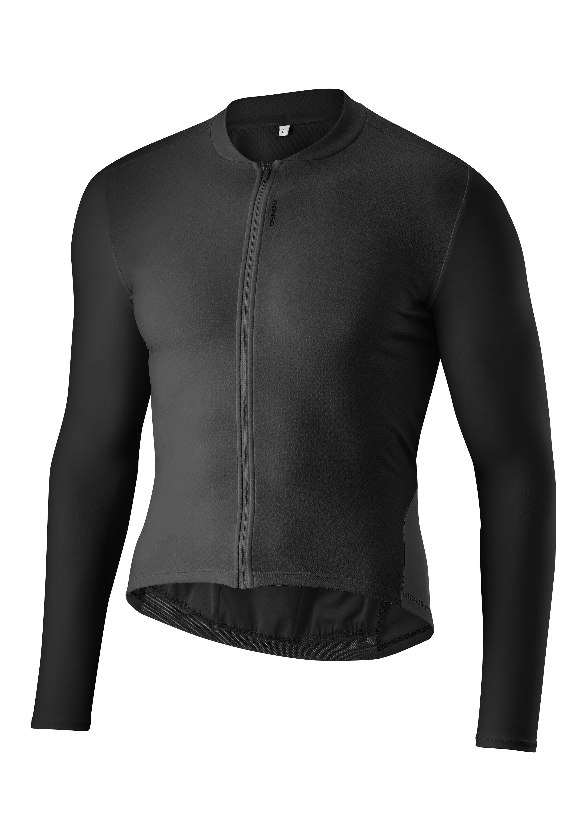 Gonso Fietsshirt Heren fiets trui lange mouwen, full-zip trui, tight fit