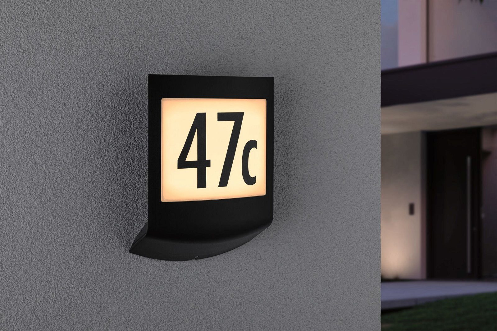 Paulmann Led-wandlamp voor buiten Padea IP44 198x71mm 8,2W 550lm 230V Antraciet Kunststof Smart Home Zigbee 3.0 schemerschakelaar insectvriendelijk (1 stuk)