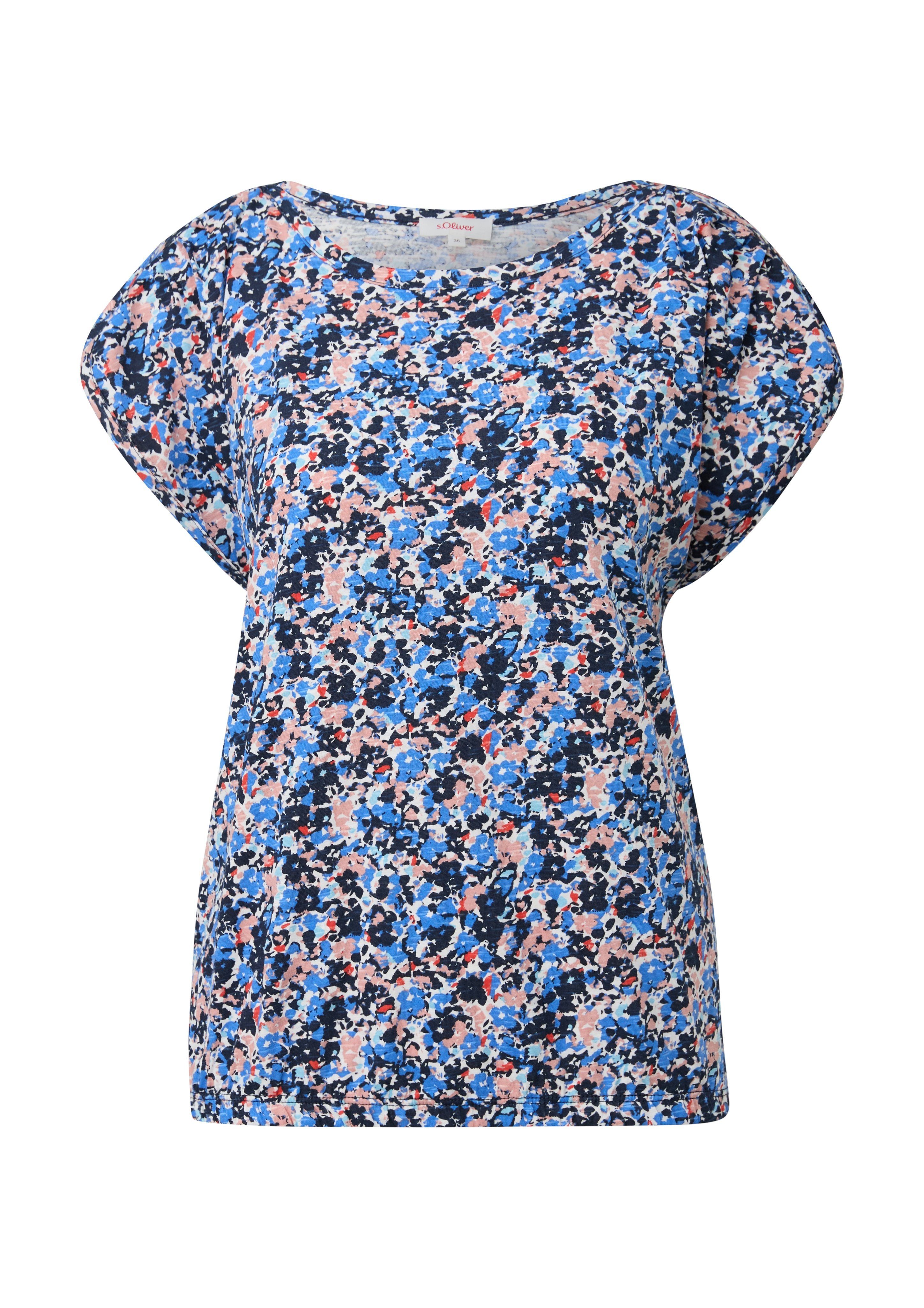 s.Oliver T-shirt met u-boot-kraag