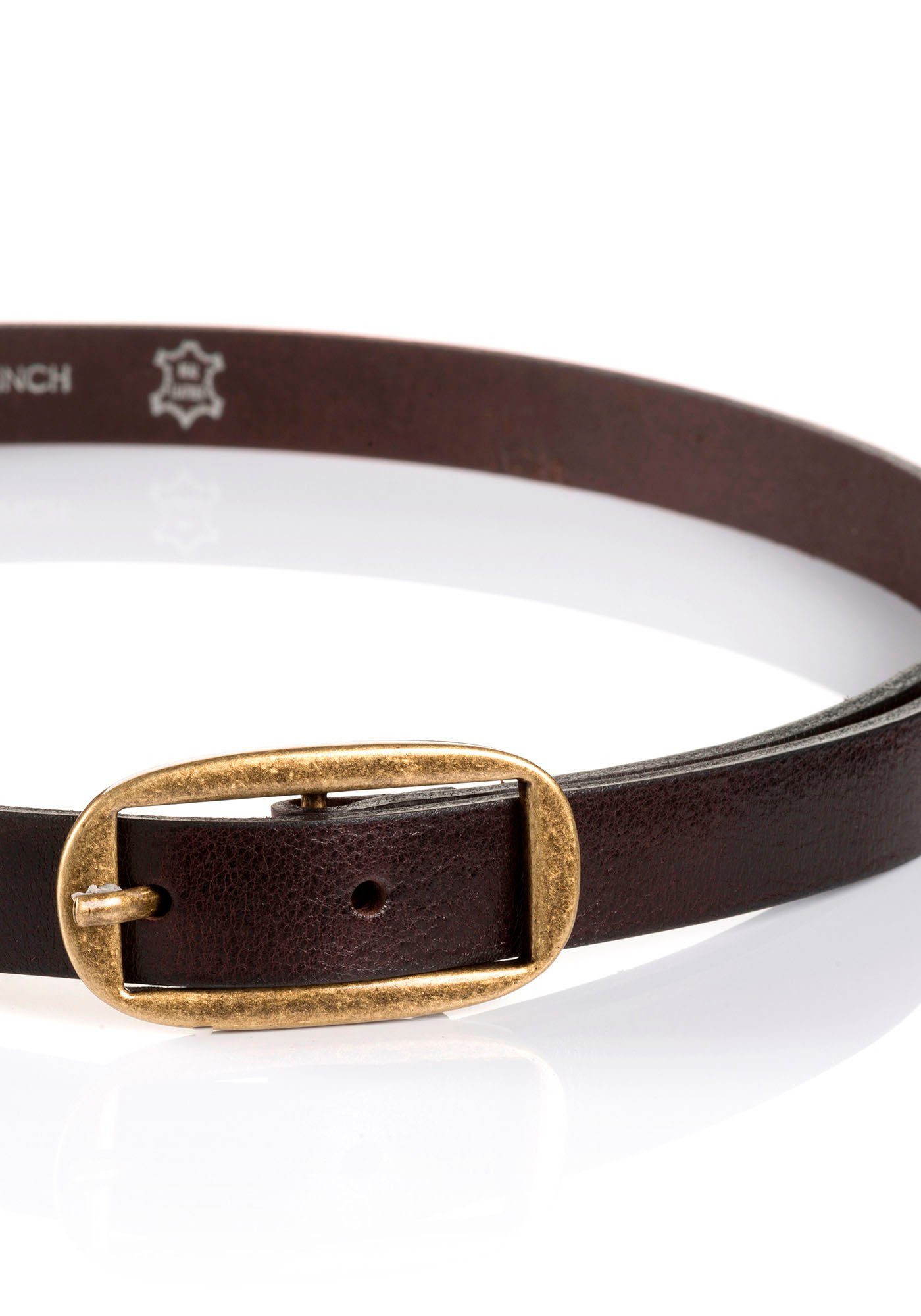 Tom Tailor Leren riem TTMARIAH 2 cm brede damesriem, modieus veelzijdig, rustieke vintage-look