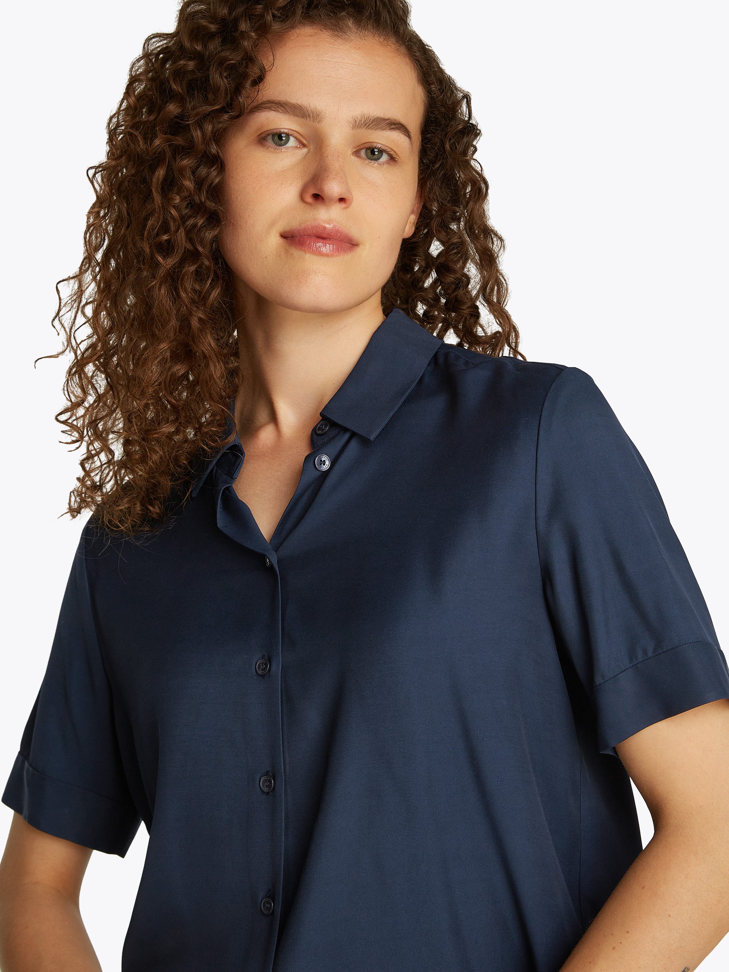 Tommy Hilfiger Shirt met korte mouwen SOFT VISCOSE S/S SHIRT