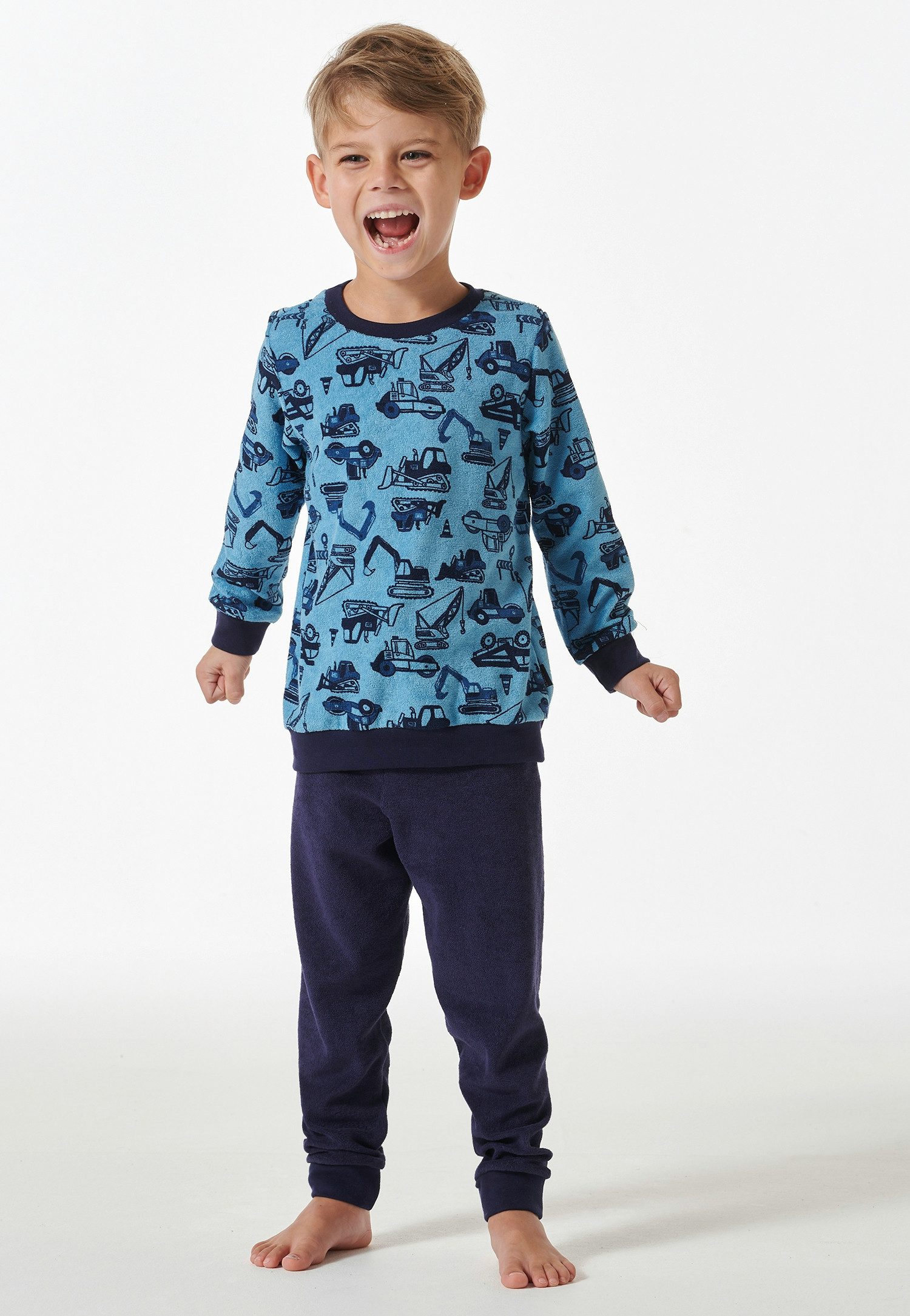 Schiesser Pyjama met comfortabele boorden (2-delig) jongens pyjama's maat 92 blauw