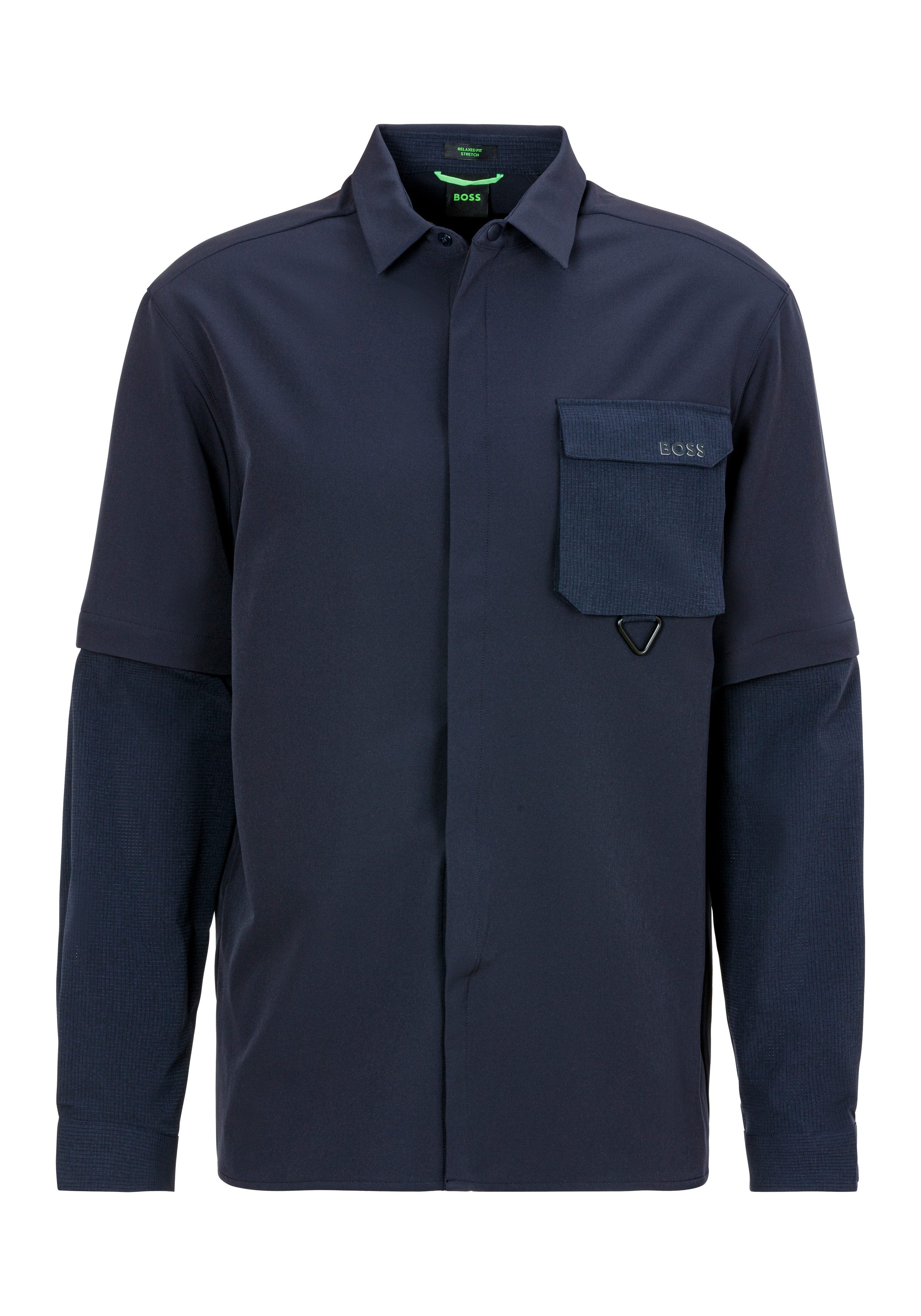 BOSS GREEN Functioneel shirt B_Rib_Glamping_L
