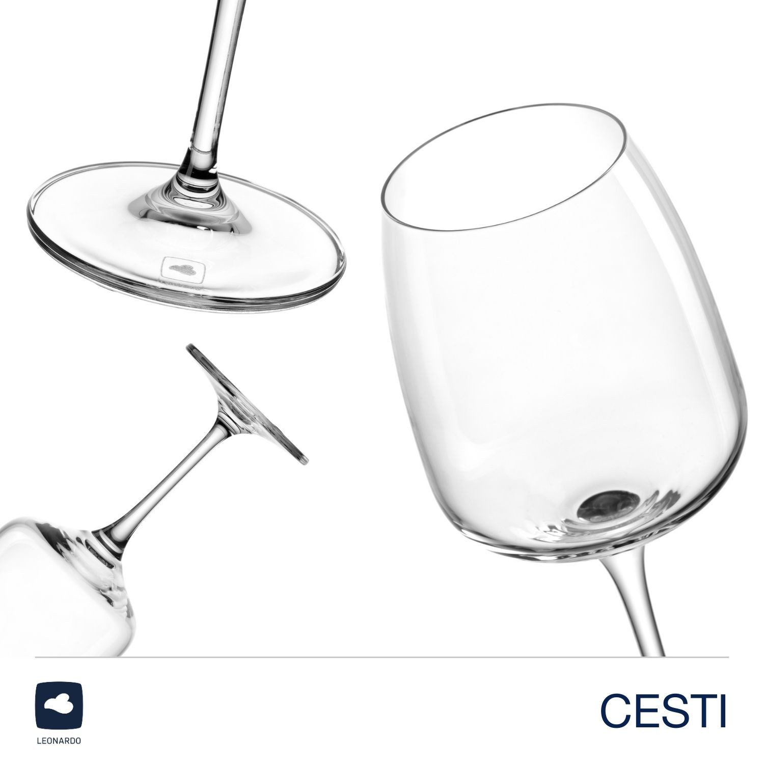 LEONARDO Wittewijnglas Rieslingglazen CESTI + poetsdoek (set, 7-delig)